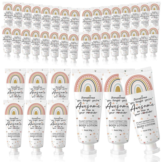 Yaryang 24 Pcs Christmas Mini Body Lotion Gifts Bulk for Dry Skin Travel Size Rainbow Body Cream Christmas Appreciation Gifts Moisturizing Lotion Xmas Stocking Stuffers for Women Ladies Nurse