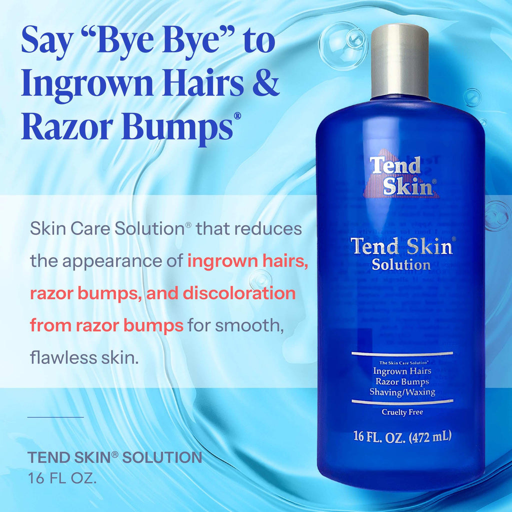 Tend Skin Razor Bump, Ingrown Hair Solution for Unsightly Razor Bumps, Ingrown Hair and Razor Burns, Post Shaving and Waxing Toner for Men and Women, Made in USA, 16 Oz