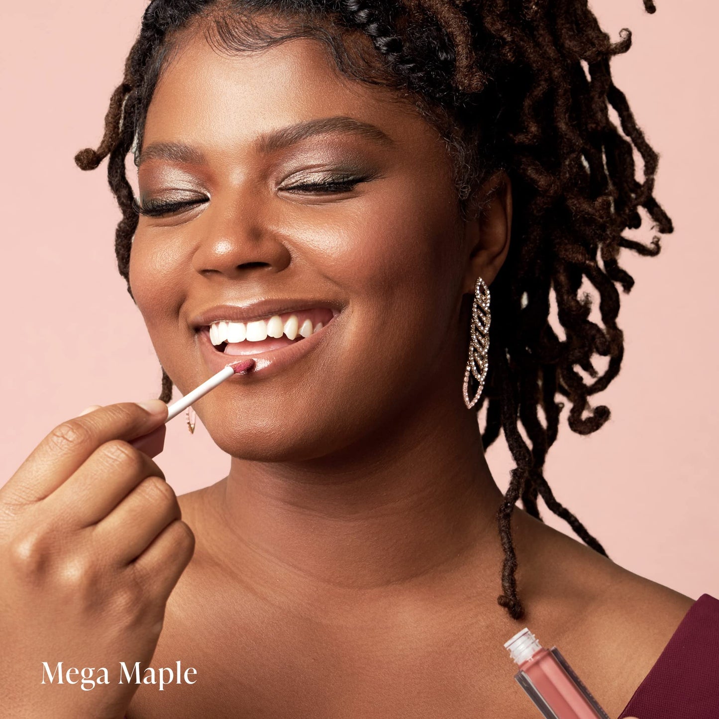 Mally Beauty Positively Plump Lip Gloss | High-Shine Hydrating Lightweight & Comfortable Wear, Mega Maple