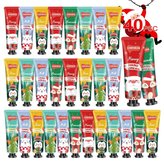 40 Pack Bulk Christmas Gifts, Mini Hand Cream Set, Bulk Christmas Gifts for Corworkers, Hand Lotion Travel Size, Stocking Stuffers for Women, Hand Creams for Dry Cracked Hands, Small Holiday Gifts