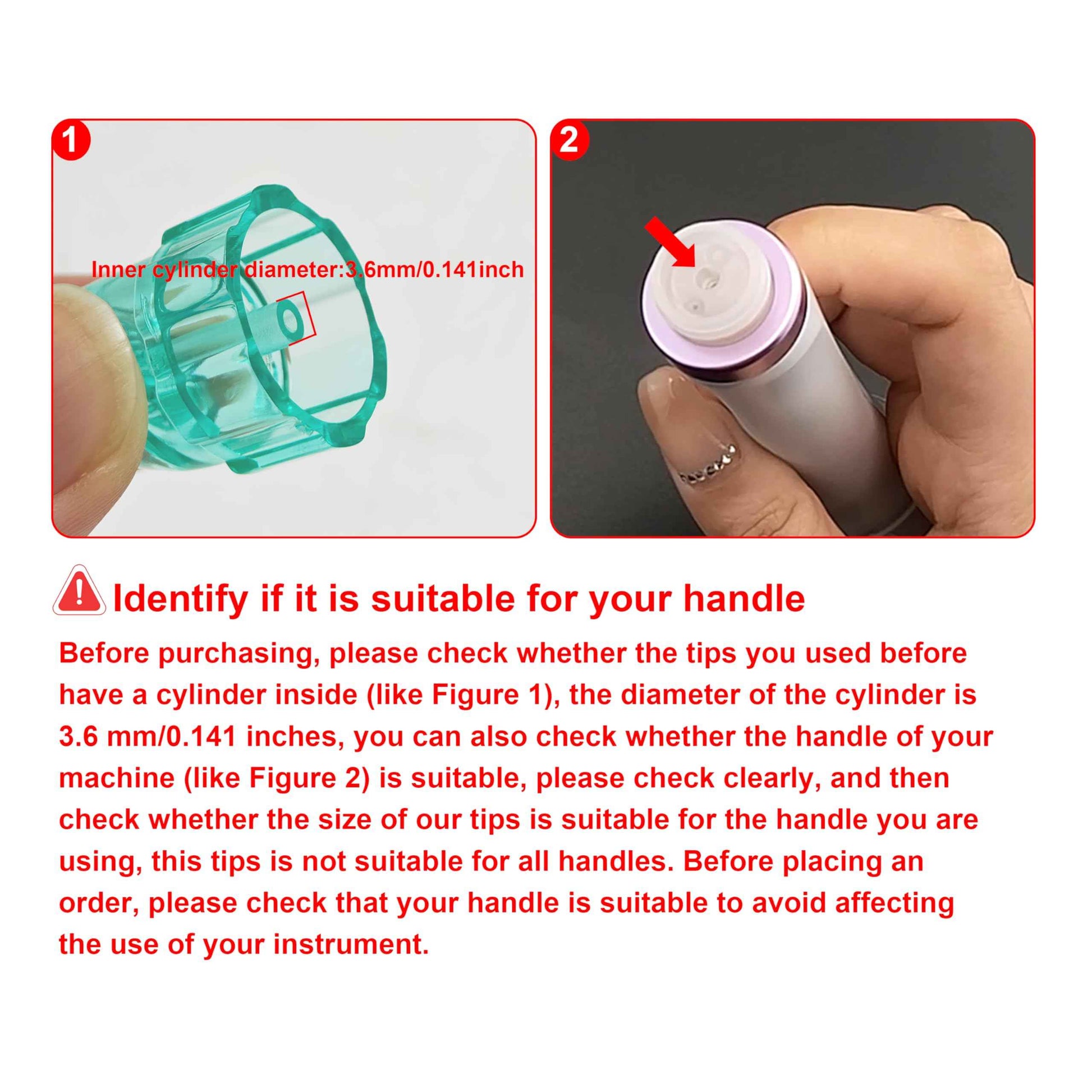 Elitzia 8pcs Professional Vortex Skincare Tip Set Multi-Shape Exfoliating Skin Cleaning Heads for Hydradermabrasion Machines (Cyan)