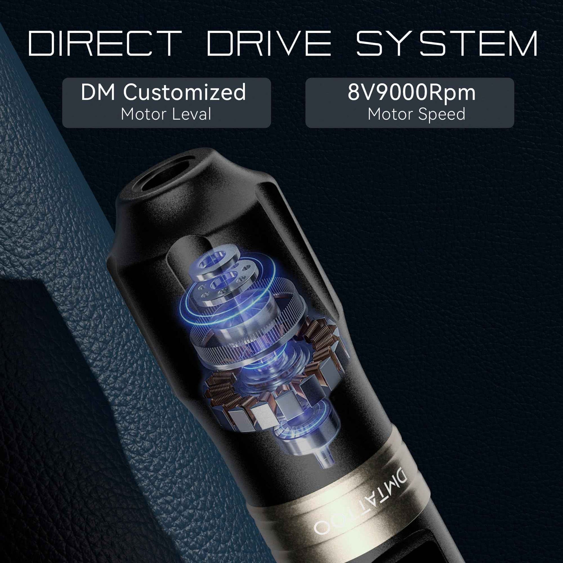 Tattoo Gun Wireless Tattoo Machine 1800mAh Batteries Complete with Tattoo Ink for Tattoo Artist Beginners