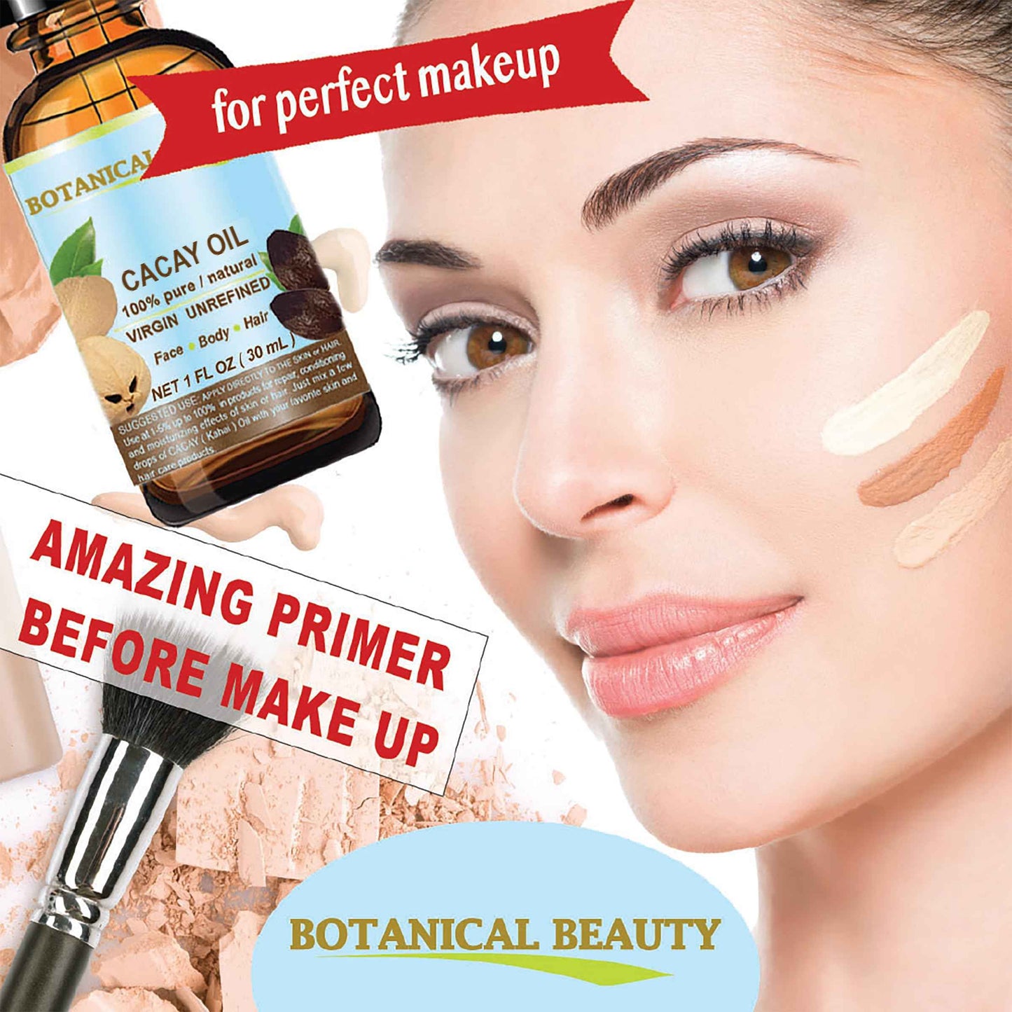 Botanical Beauty CACAY OIL 100% Pure Natural Virgin Unrefined Cold-pressed carrier oil WILD GROW 1 Fl oz 30 ml For Face, Skin, Body, Hair. Anti Wrinkle Face Oil Natural Retinol Vitamin A, Vitamin E