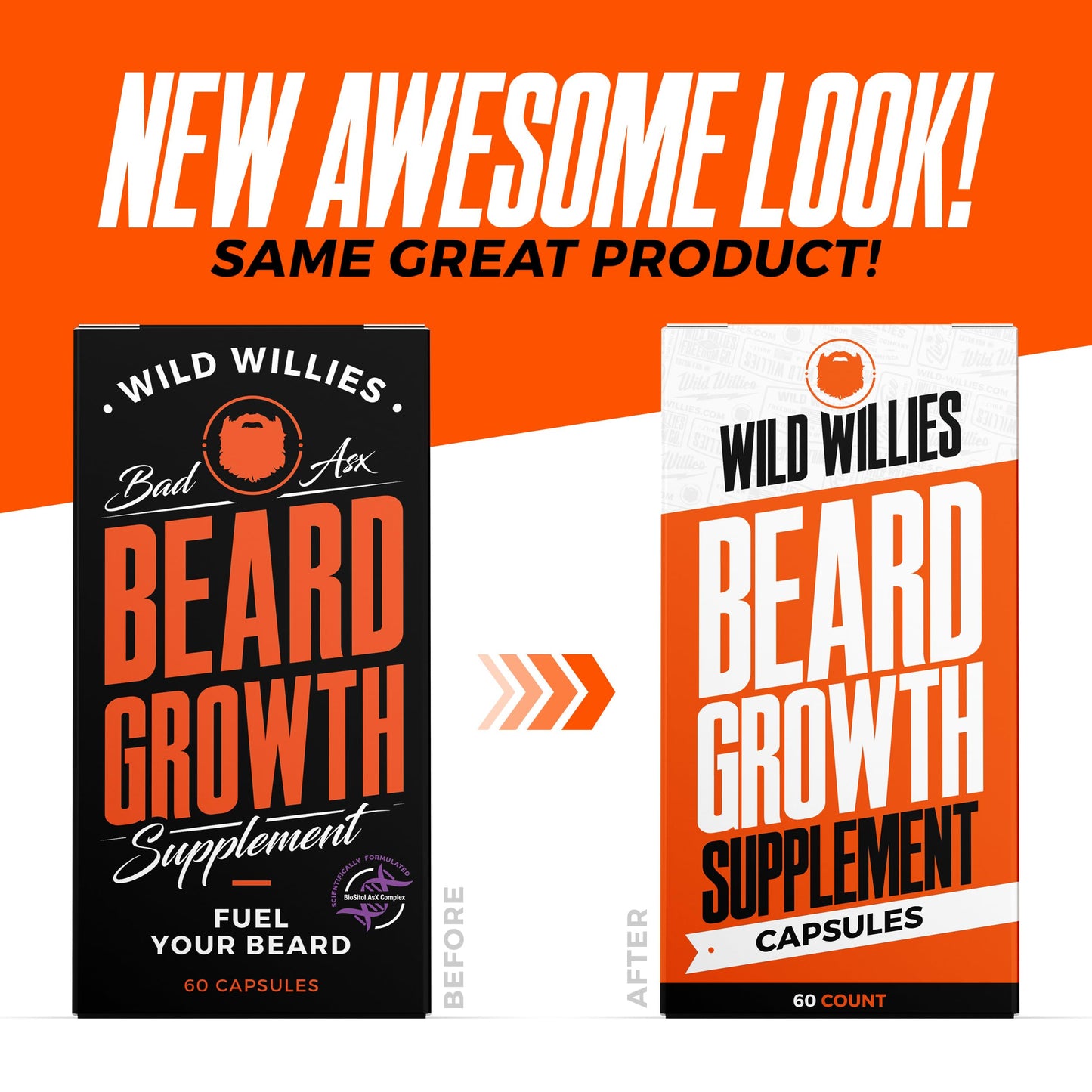 Wild Willies Beard Grooming Kit - Beard Growth Serum, Boar Bristle Brush, Supplement, and Travel Bag