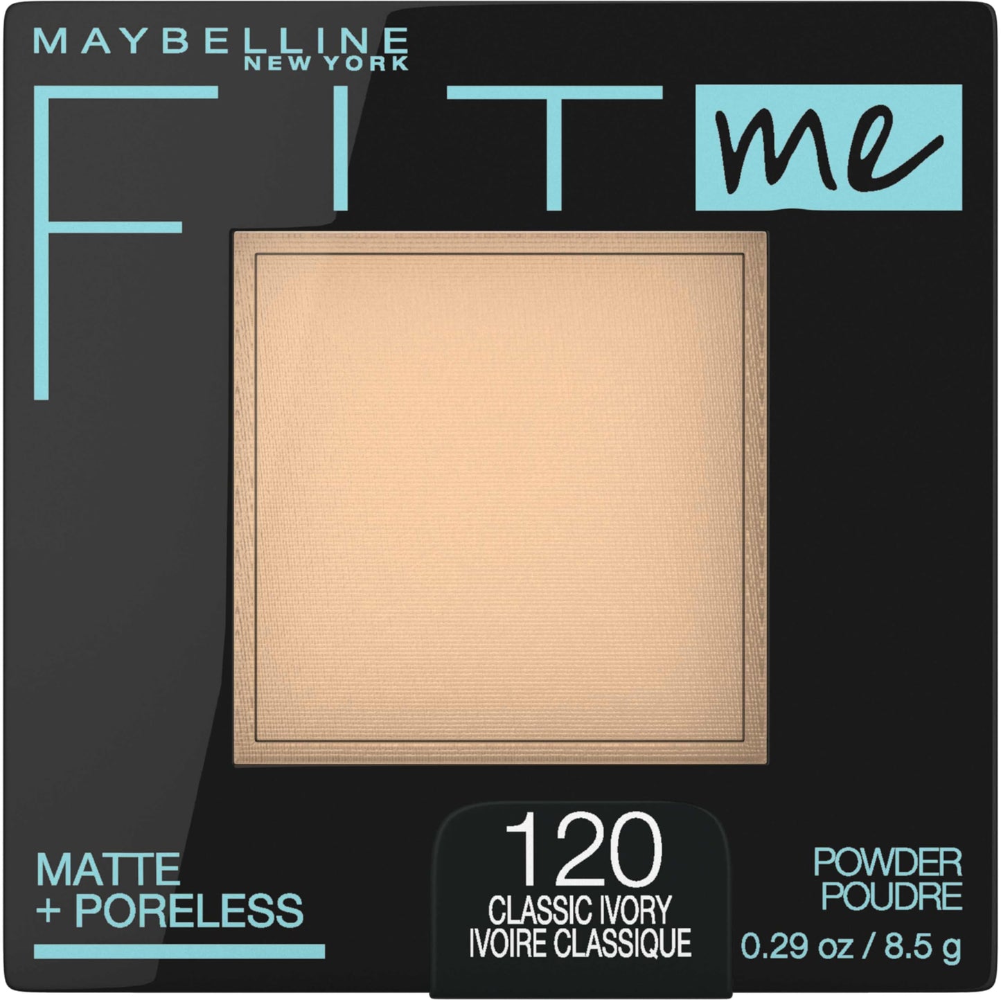 Maybelline Fit Me Matte + Poreless Pressed Face Powder Makeup & Setting Powder, Classic Ivory, 1 Count