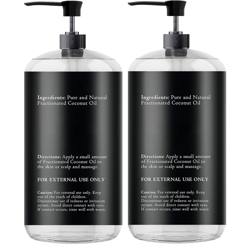 Essentially KateS Fractionated Coconut Oil - Body & Hair Carrier Oil, 16.9 Fl Oz (500ML), No Scent