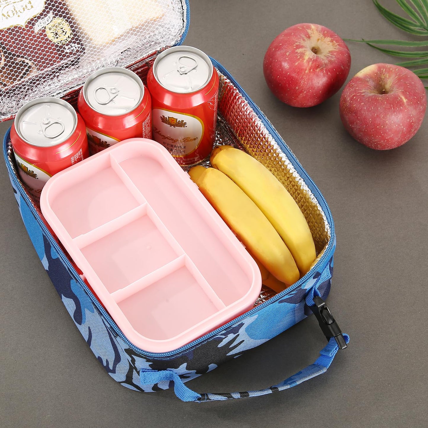 AYEANY Lunch box Lunch bag for men women Lunchbox Lunch bags Insulated Lunch bag Lunch box cooler (Blue camo)