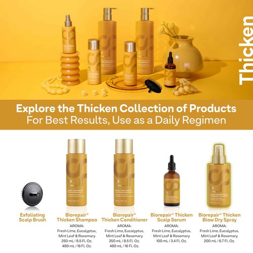 ColorProof Biorepair Thicken Blow Dry Spray 6.7 Fl. Oz. Volumizing Hair Prep Spray for Fine, Thinning Hair w/Fresh Lime, Eucalyptus, Mint Leaf & Rosemary Scent, Color & Heat Protection