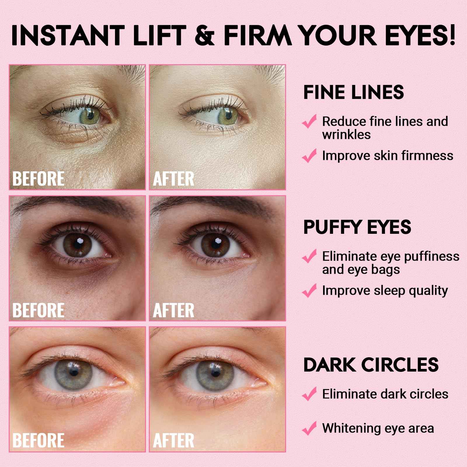 iMethod PDRN Collagen Boost Eye Mask - Under Eye Patches, Instant Lift Under Eye Mask for Reduce Fine Lines & Wrinkles, Firming Eye Patches for Puffy Eyes, Eye Bags, Dark Circles, 8 Pairs