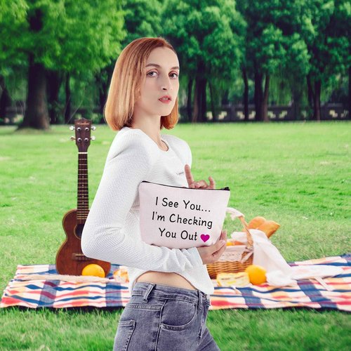 BLUPARK Eurovision Song Contest The Story of Fire Cosmetic Bag I See You I'm Checking You Out Makeup Organizer Pouch (I'm Checking You Out)