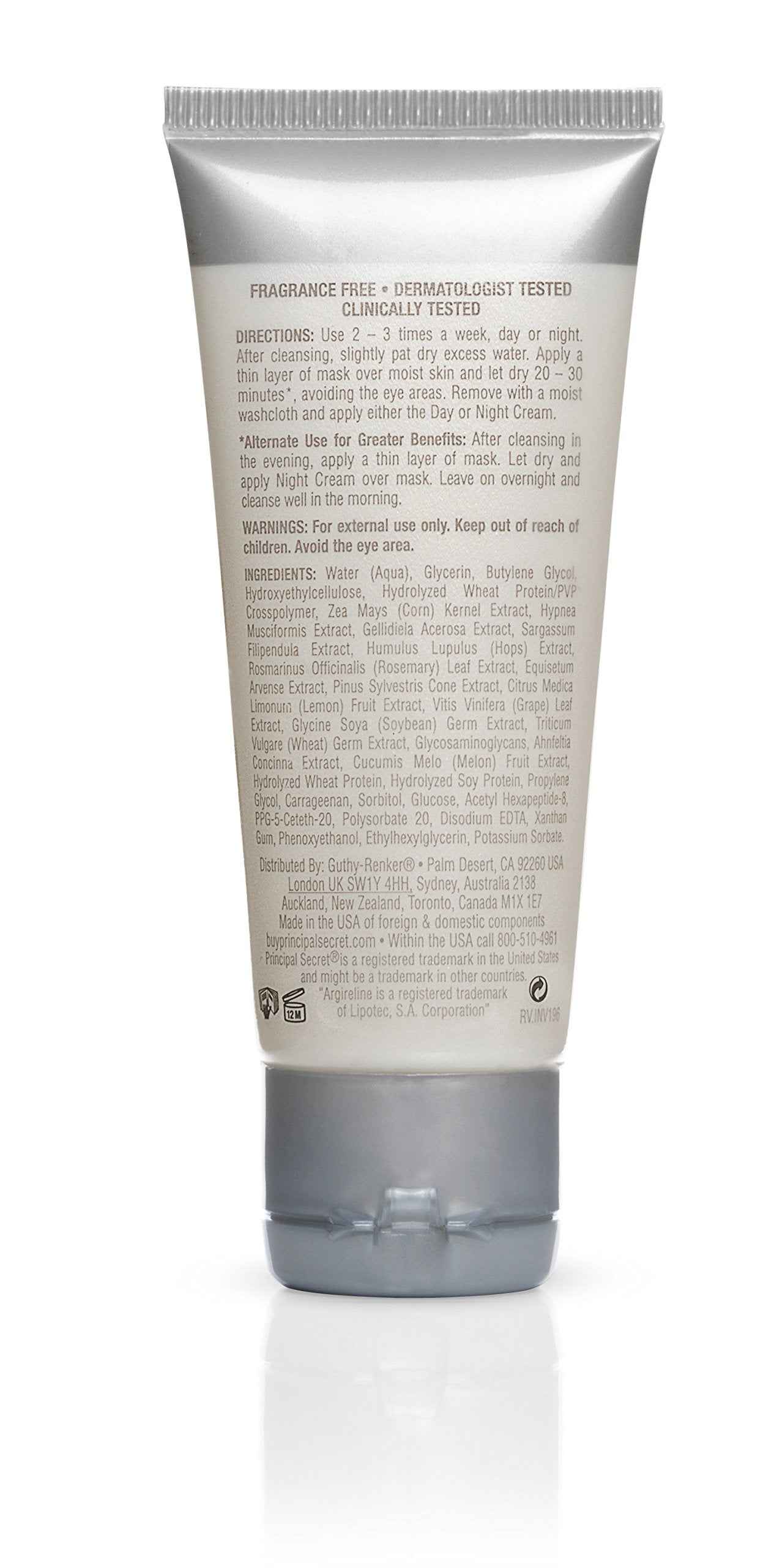 Principal Secret – Reclaim with Argireline – Revitalizing Youth Mask – For Moisturizing & Nourishing Skin – 1.5 Ounces