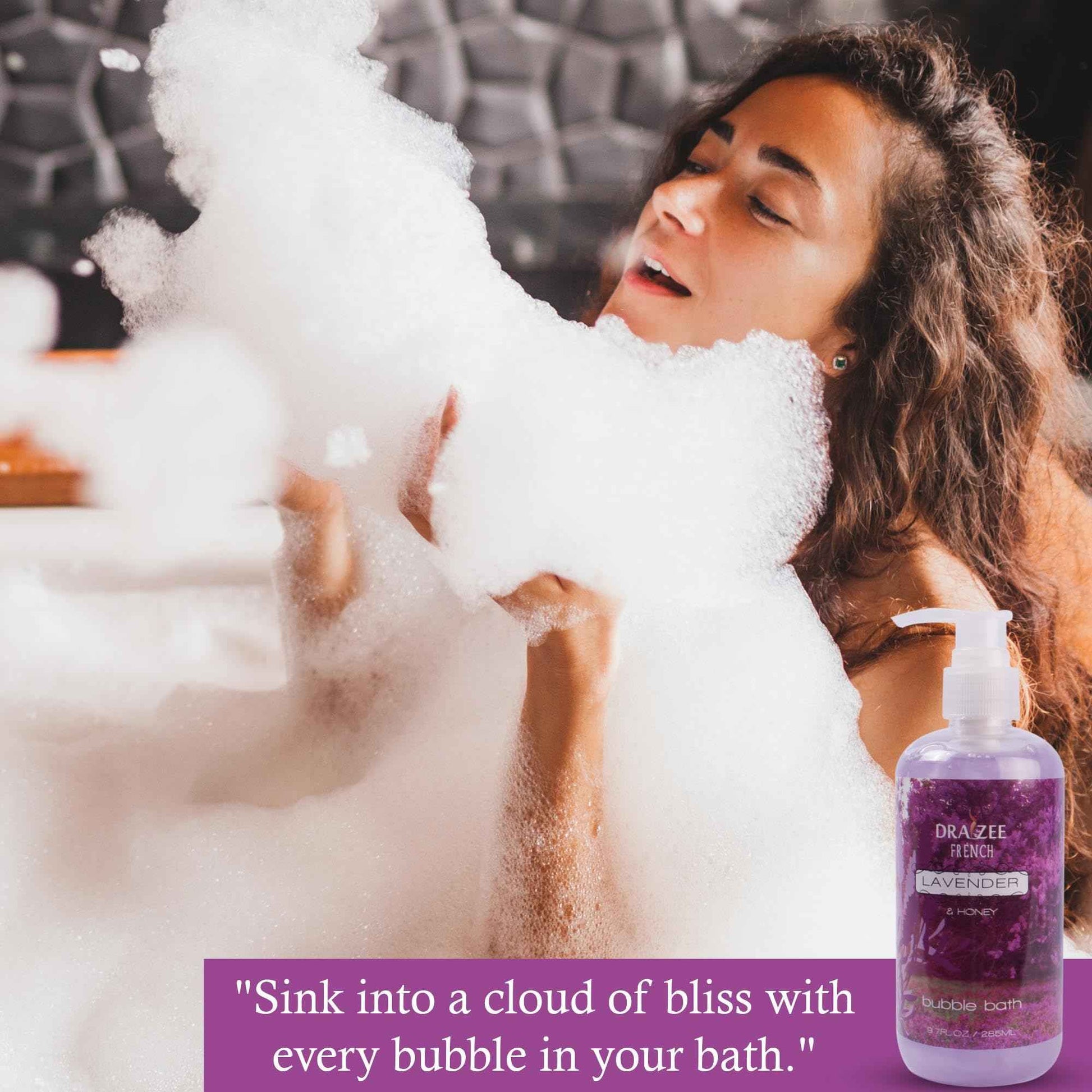 Luxury Spa Gifts for Women – 8 Pc Lavender Scented Bath & Body Set w/ Bubble Bath, Lotion & More – Luxury Self Care Kit for Wife, Mom, Best Friend, Girlfriend, Christmas & Anniversary Gift by Draizee