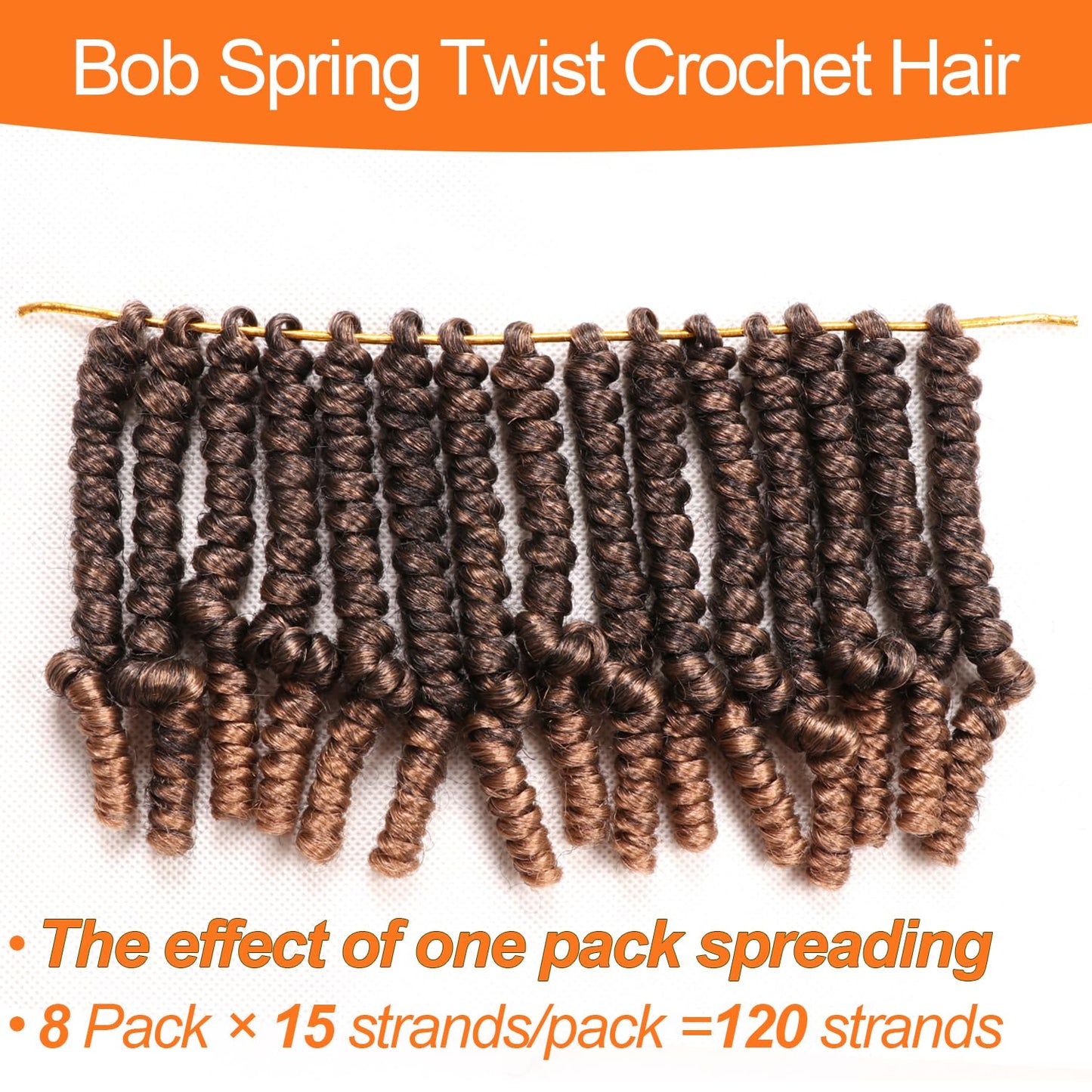 8 Packs Short Spring Twist Crochet Hair 4Inch Pretwisted Passion Twist Crochet Hair Curly Pre Looped Crochet Braids Hair Bomb Twist Kids Crochet Hair for Black Women (4 Inch, T27#)