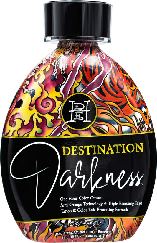 Ed Hardy Tanning Destination Darkness - One Hour Color Creator Anti-Orange Dark Tanning Lotion 13.5 oz.