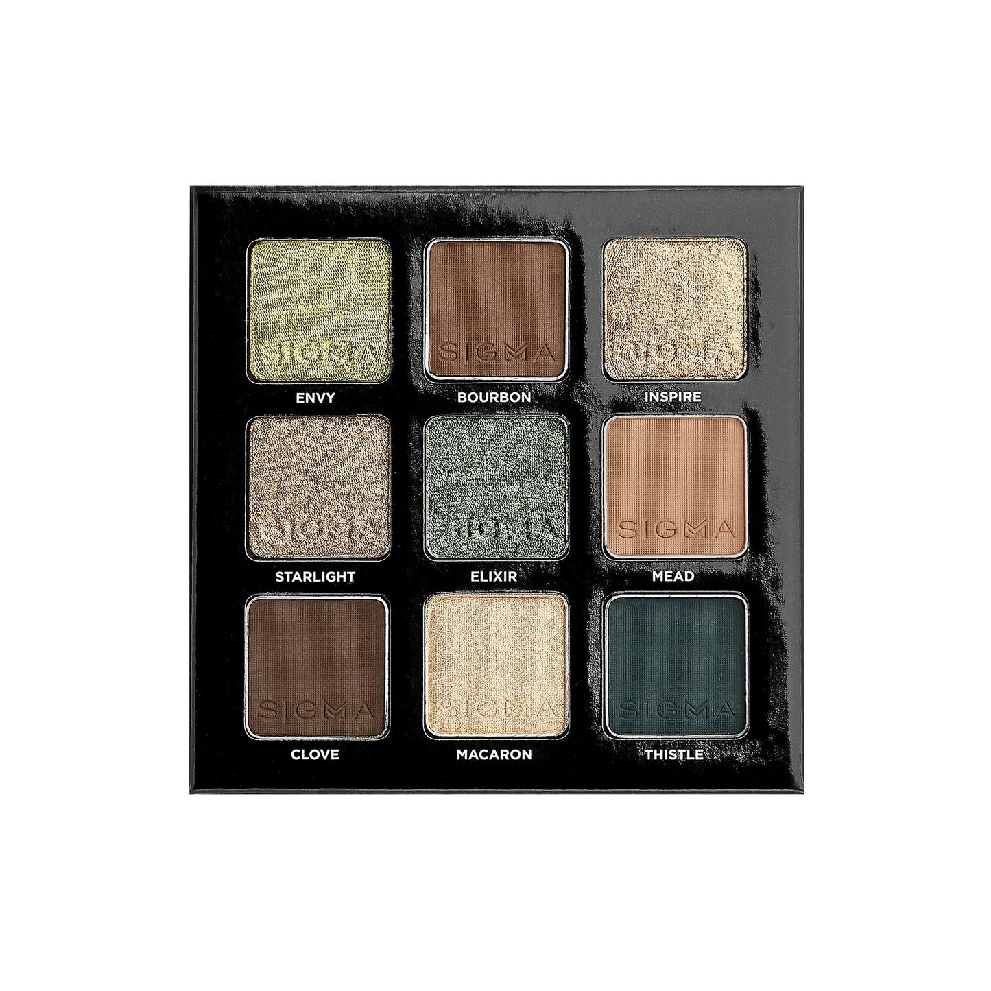 Sigma Beauty On-the-Go Eyeshadow Palette - Ivy - 9 Bold Eyeshadow Shades in Matte, Shimmer and Metalic Finishes - Highly Pigmented Vegan Eye Makeup Palette - Clean Beauty Products