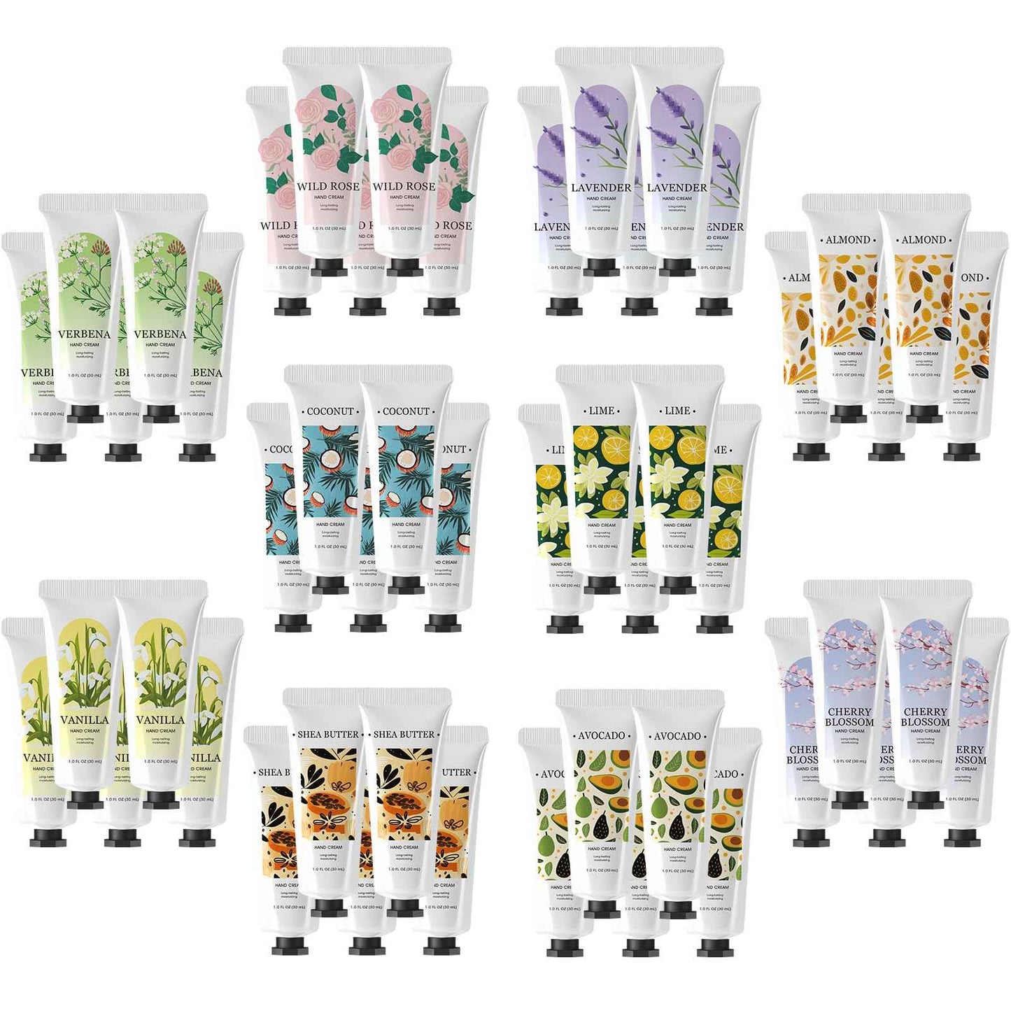 BODY & EARTH 50 Pack Hand Cream, Mini Lotion Bulk, Travel Size Lotion Bulk, Teacher Gifts, Bridesmaid Gifts and Bachelorette Party Favors.