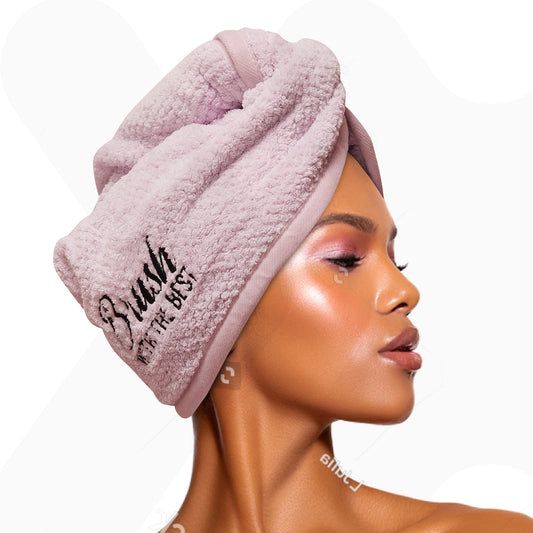 Felicia Leatherwood Microfiber Hair Towel Wrap - Quick Drying, Anti Frizz & Gentle on Hair - Easy to Use, Saves Time, Lightweight & Compact - for Curly, Long & Thick Hair - Men & Women - Lavender