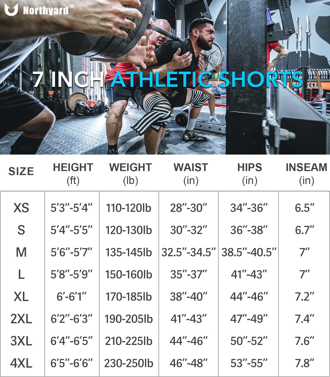 NORTHYARD Men's Athletic Running Shorts Quick Dry Workout Shorts 7"/ 5"/ 9" Lightweight Sports Gym Basketball Shorts Hiking Exercise Grey XS