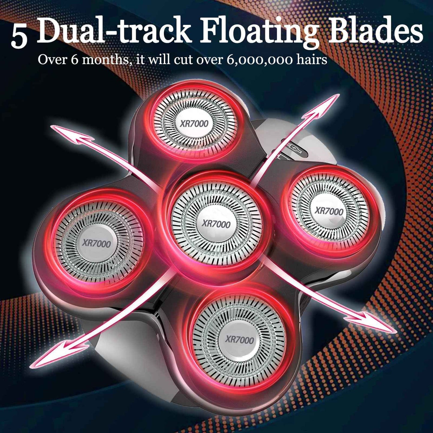 GORLENT 2 Pack Blade Pro Replacement Head Compatible with Remington Balder Pro XR7000, 5 Dual Track Shaver Heads for a Smooth and Close Shave with No-Irritation.