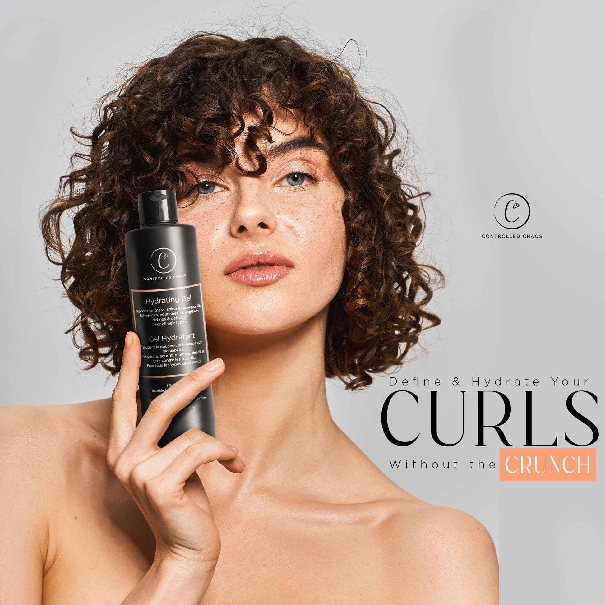 Controlled Chaos Hydrating Styling Gel 8 OZ – Sulfate-Free Curly Hair Gel with Shea Butter and Kiwi Extracts for Definition, Hydration, Shine & Frizz Control, for All Hair Types, Made in USA