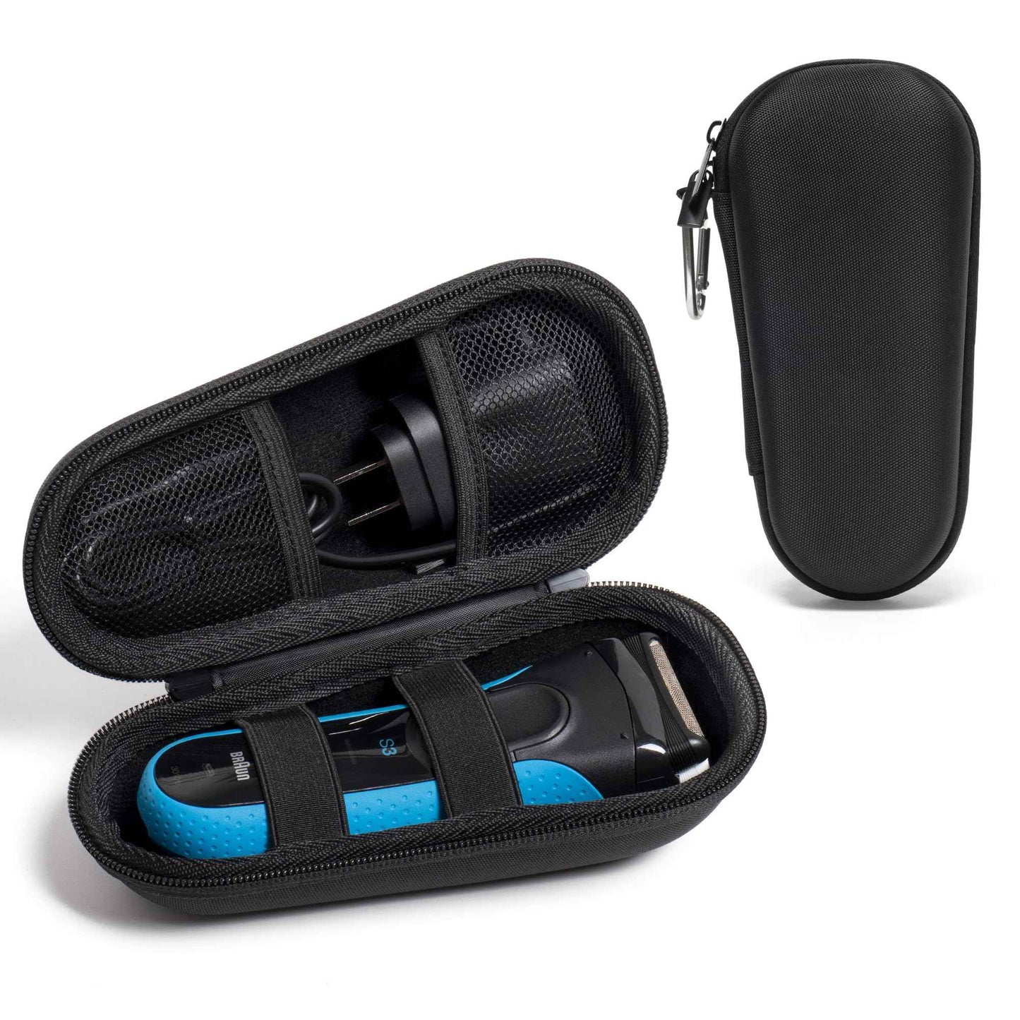 Nincha Electric Shaver Case for Braun Series 3, Series 5, Series 7, Series 9 Electric shavers - Hard shell EVA Travel Case - Powered Shaver Protective Bag (Black)