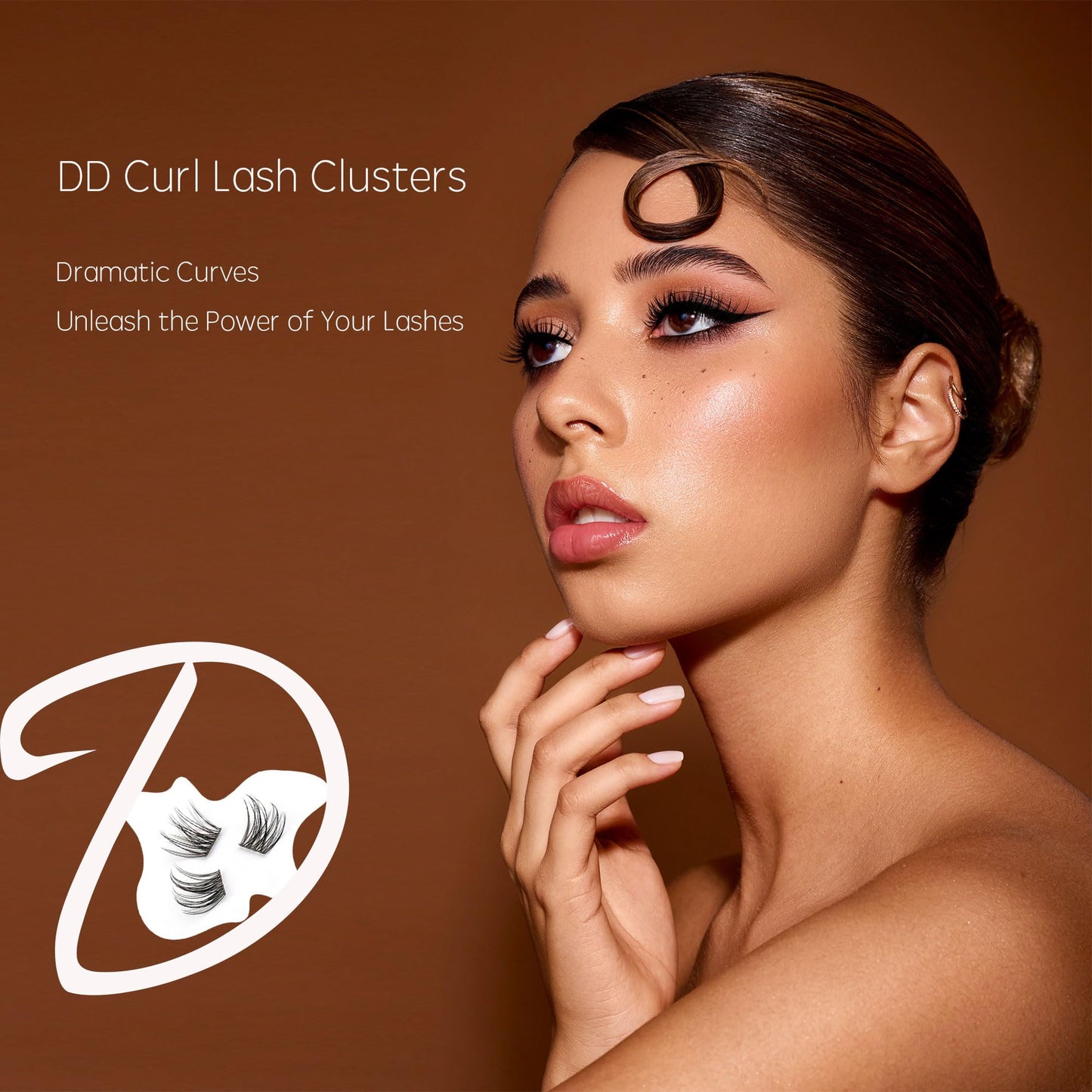 Cat Eye,10mm,12mm,14mm,16mm(10-16mm) DD Curl Lash Clusters,Mega Individual lash Extensions,Lightweight,Easy to Apply, Natural,Volume Wispy Look,EHSZM BEAUTY(Lori)