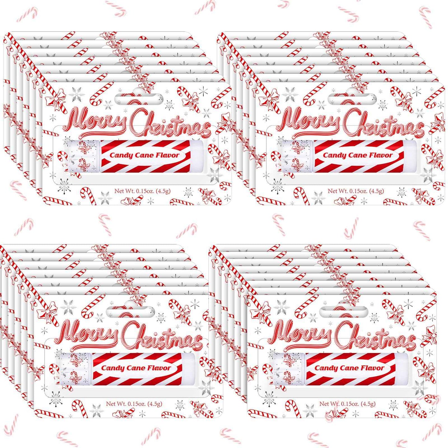 Sacubee 25 Pack Christmas Peppermint Flavor Lip Balms Gifts Bulk Christmas Party Stocking Stuffers Small Thank You Appreciation Gifts for Women Men Staff Coworkers Employee Homeless