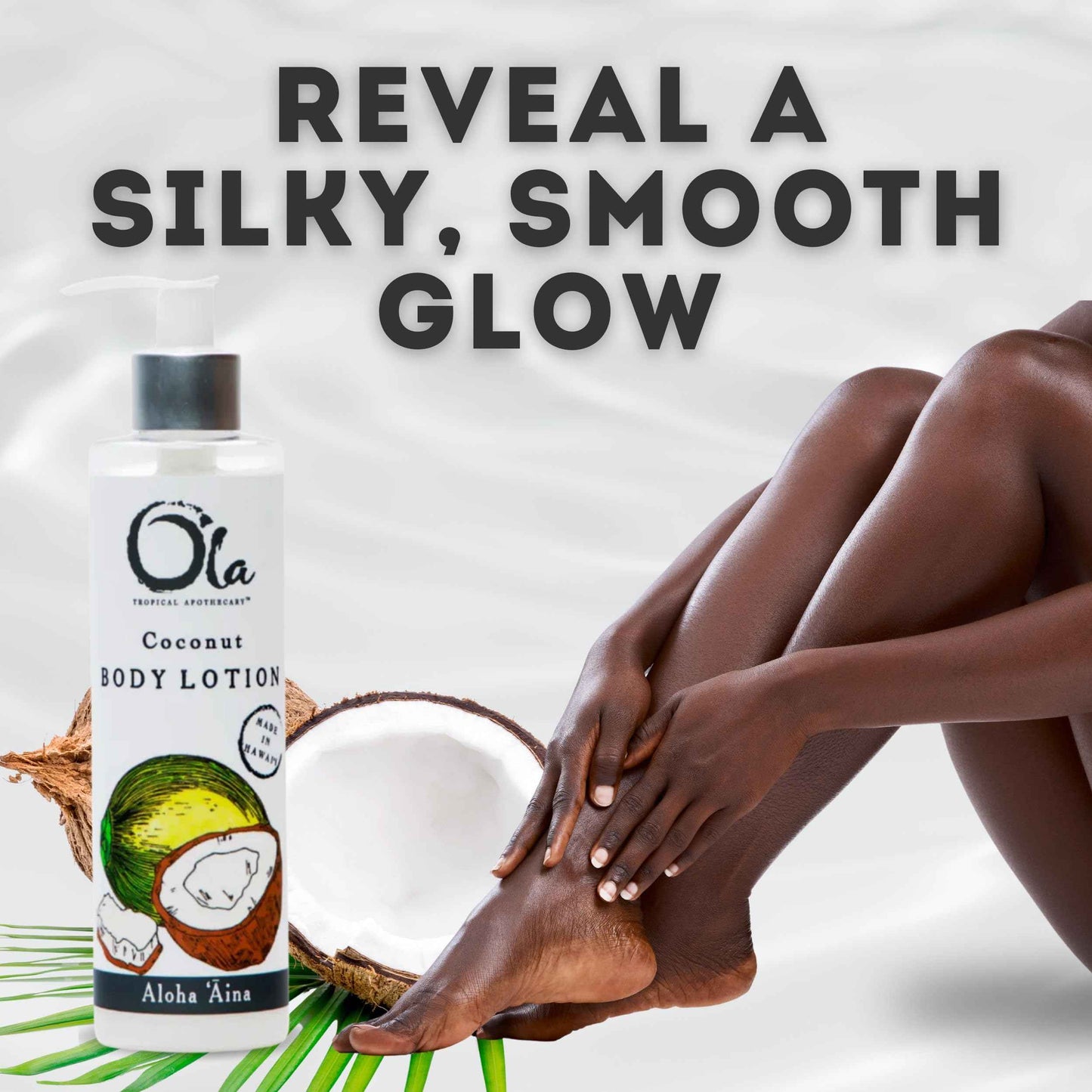 OLA TROPICAL APOTHECARY Coconut Body Lotion with Pure Tropical Oils and Plant Extracts - 8 fl oz