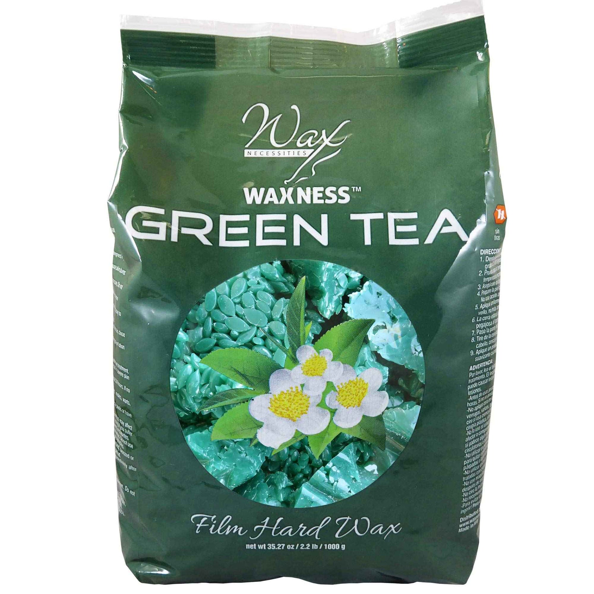 Waxness Wax Necessities Film Hard Wax Beads Green Tea 2.2 Pound