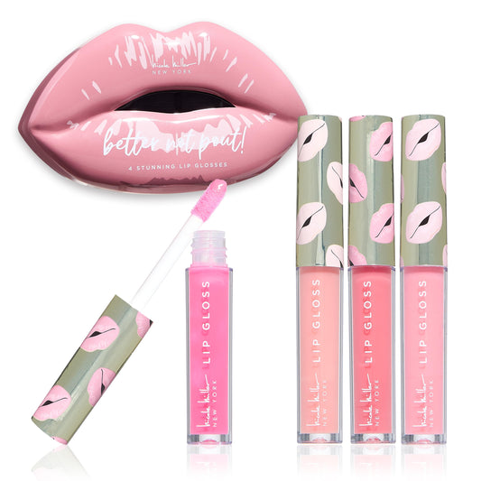 Nicole Miller Lip Gloss Collection, 5 Count (Pack of 1), Metallic Trees