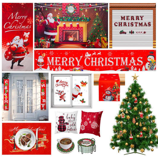 Christmas Decorations,14 Complete Sets of Christmas Decor for Home