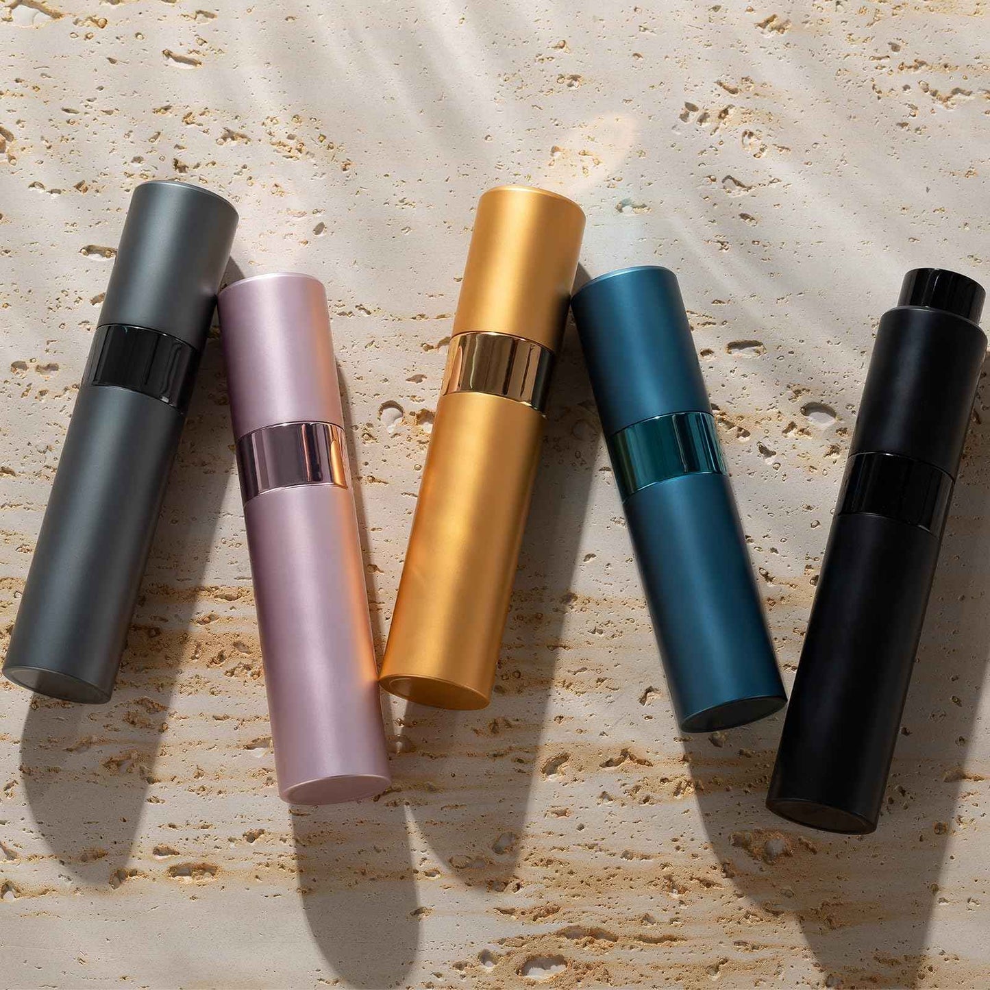 Lulupack Perfume Atomizer Refillable Travel Bottle: Cologne Portable Sprayer for Men - Mini Spray Empty for Refill - 1oz Large Size Black