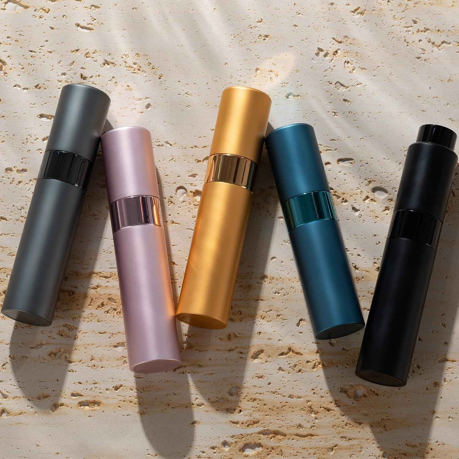 Lulupack Perfume Atomizer Refillable Travel Bottle: Cologne Portable Sprayer for Men - Mini Spray Empty for Refill - 1oz Large Size Black