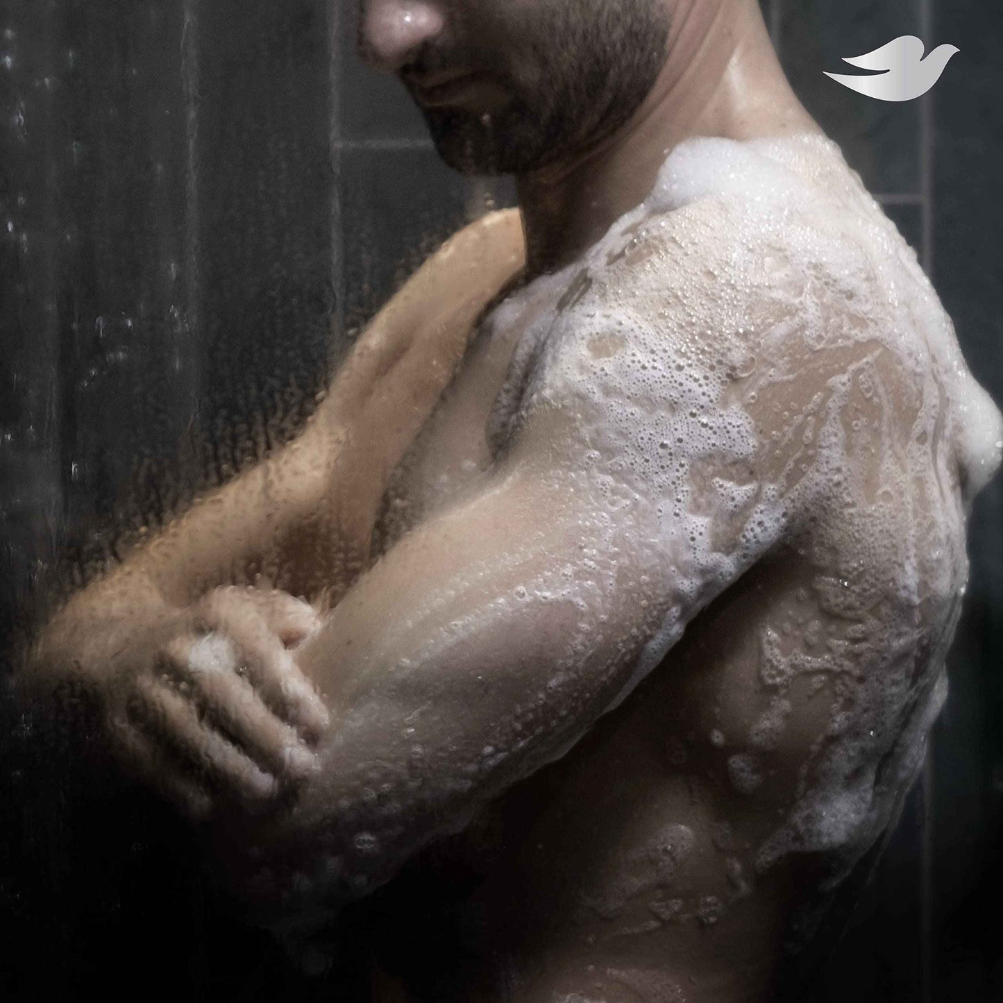 DOVE MEN + CARE Shower Tool 4 Count For Stronger, Healthy-Feeling Skin Active Clean Scrubs and Exfoliates for a Deeper Clean With Body Wash