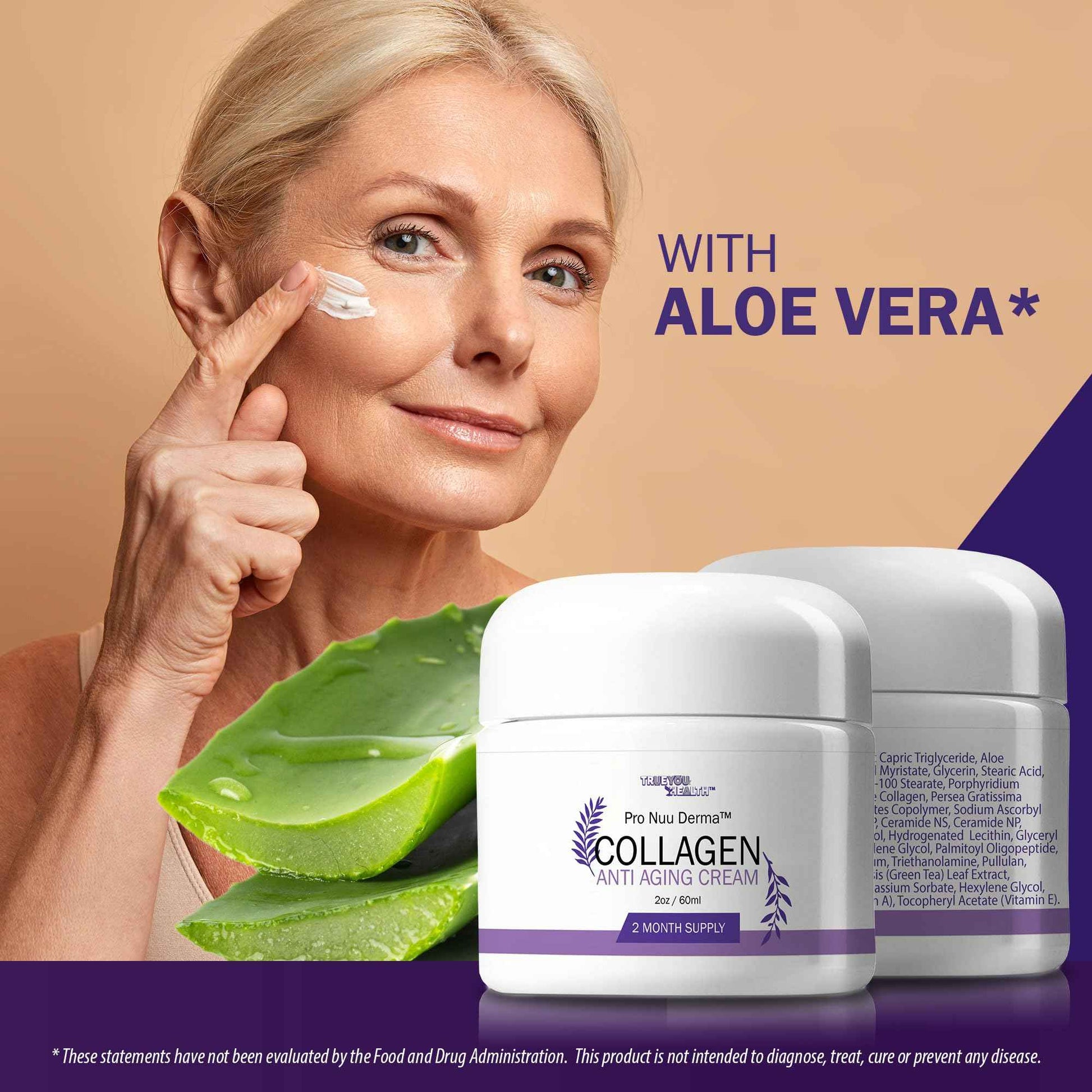 Pro Nuu Derma Cream - 2 Month Supply Anti Aging Anti Wrinkle Cream - Our Best Anti Aging Moisturizer for Women - Day & Night Cream Anti Aging Care - Pro Nuu Derma Collagen Cream - Anti Aging Products