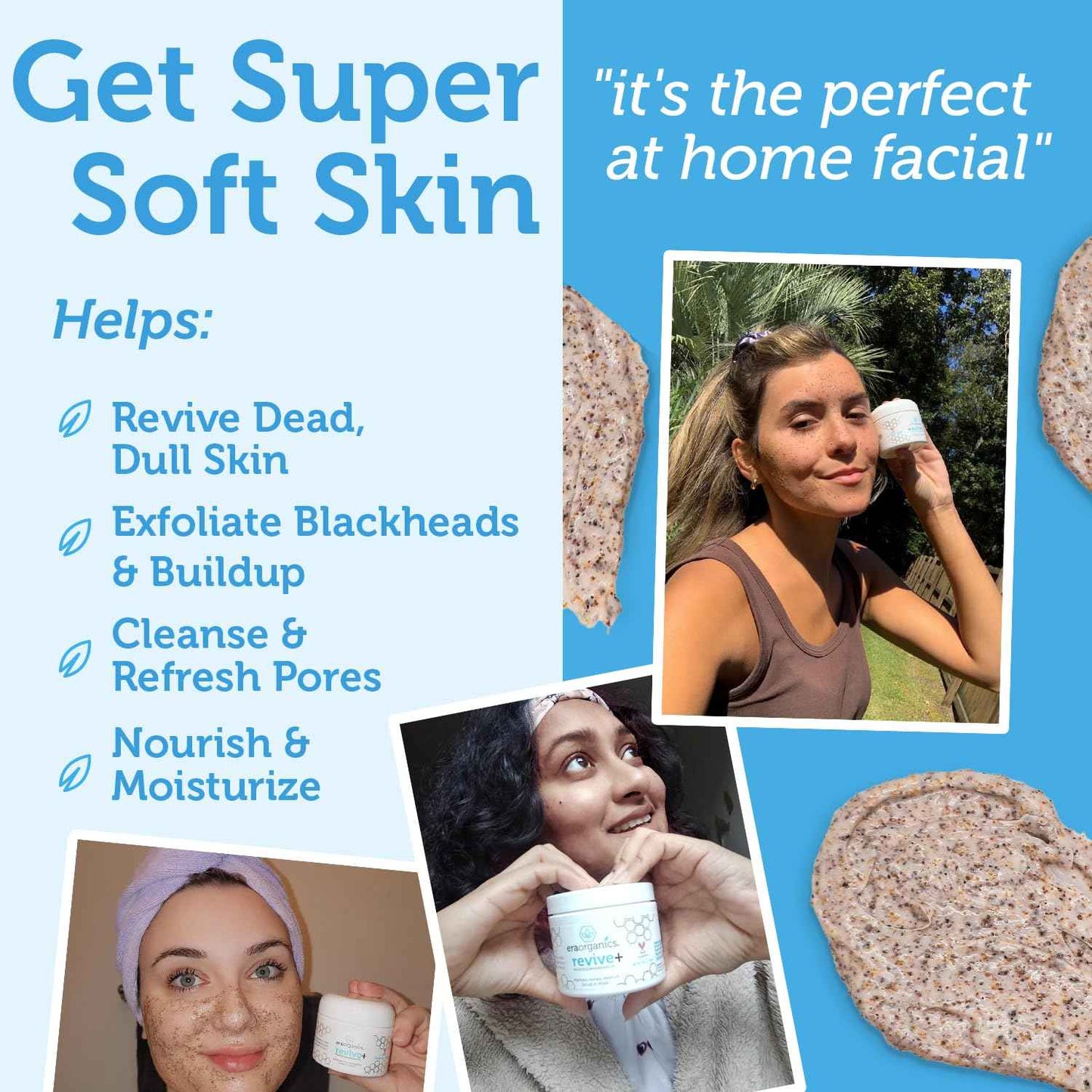 Manuka Honey Exfoliating Face Scrub – Gentle Microdermabrasion Face Exfoliator to Help Smooth, Soften & Balance with Moisturizing Organic Superfoods 4oz