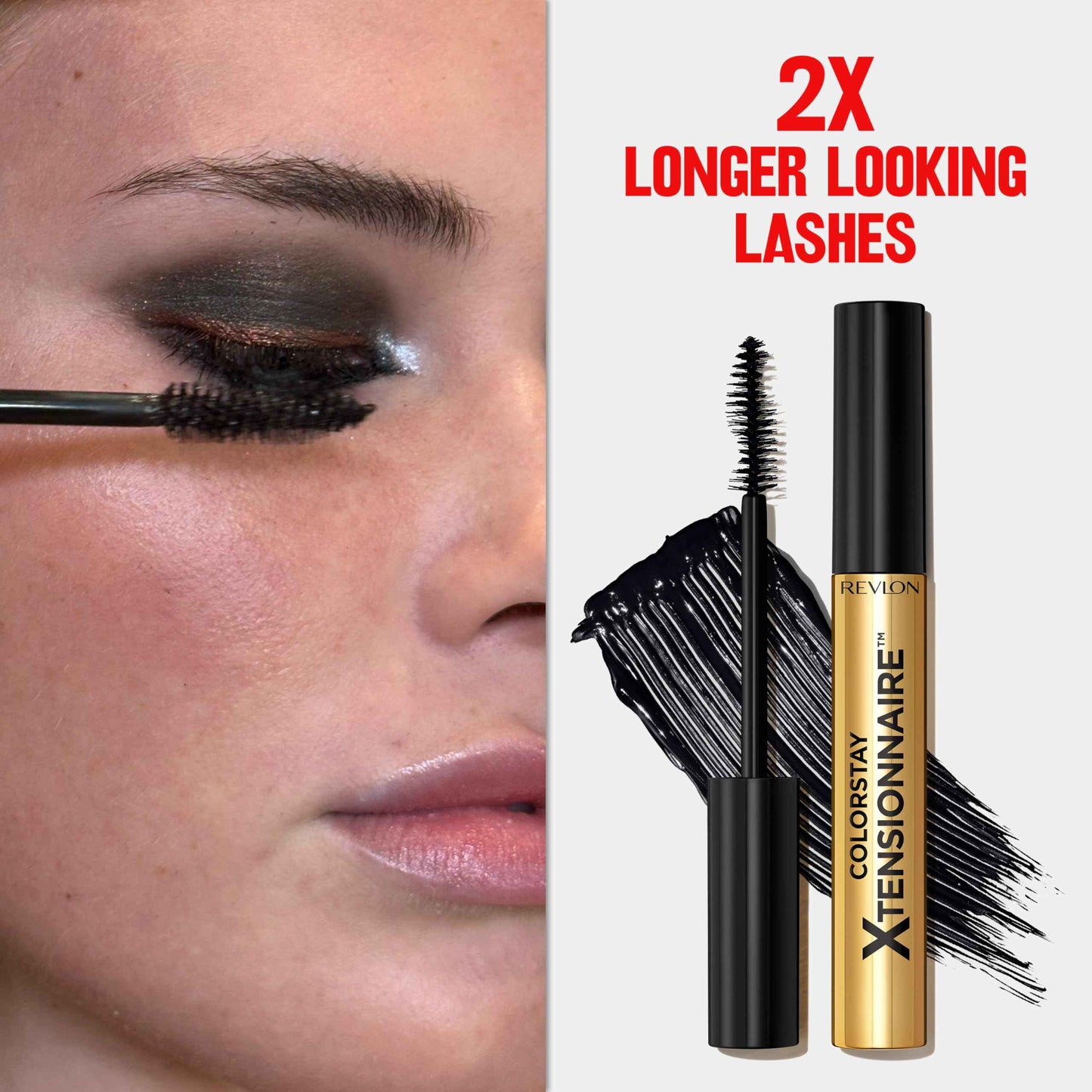 REVLON Moonlit Smokeshow Bundle as featured in Christian Siriano’s NYFW show, ColorStay Eyeshadow Quad, Multiplayer Eye Pencil, Xtensionnaire Mascara, and Brow Fantasy, Pack of 4