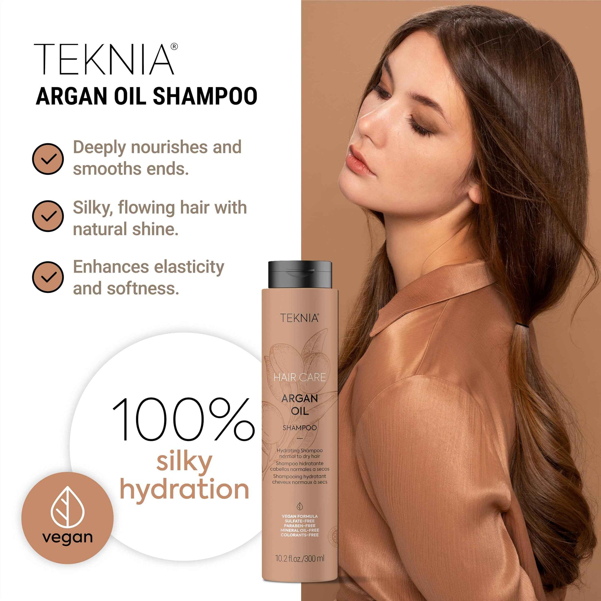 LAKMÉ Teknia Argan Oil Shampoo, Hydrating Shampoo with Argan Oil for Hair, 10.2 Fl Oz