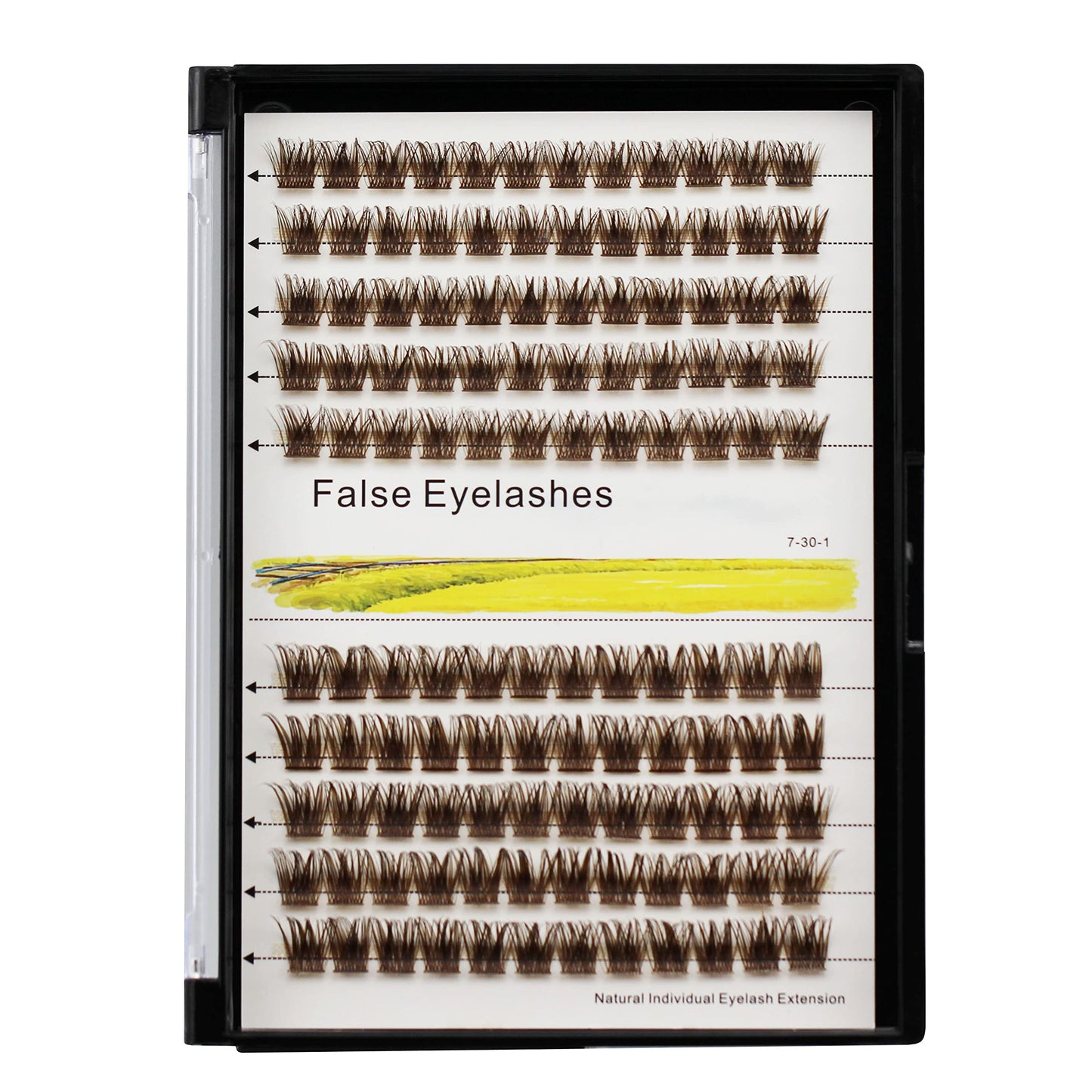 Bodermincer 120 Clusters 10mm+12mm/12mm+14mm/14mm+16mm Mixed Wide Cluster False Eyelash Individual Cluster EyeLashes Grafting Fake False Eyelashes Eyelash Extension (Brown 18mm+20mm Mixed)