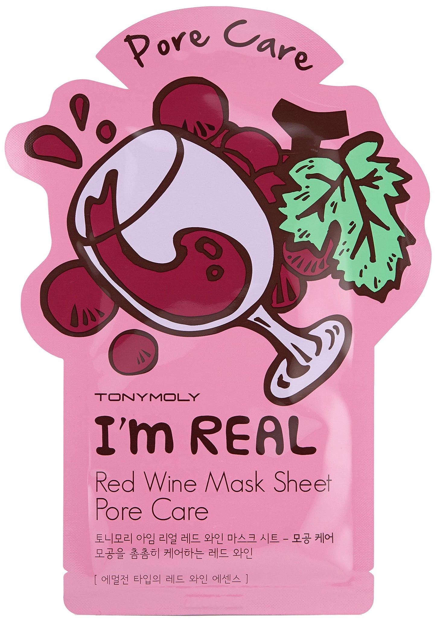 Tonymoly I'm Real Red Wine Sheet Mask, 10 Count