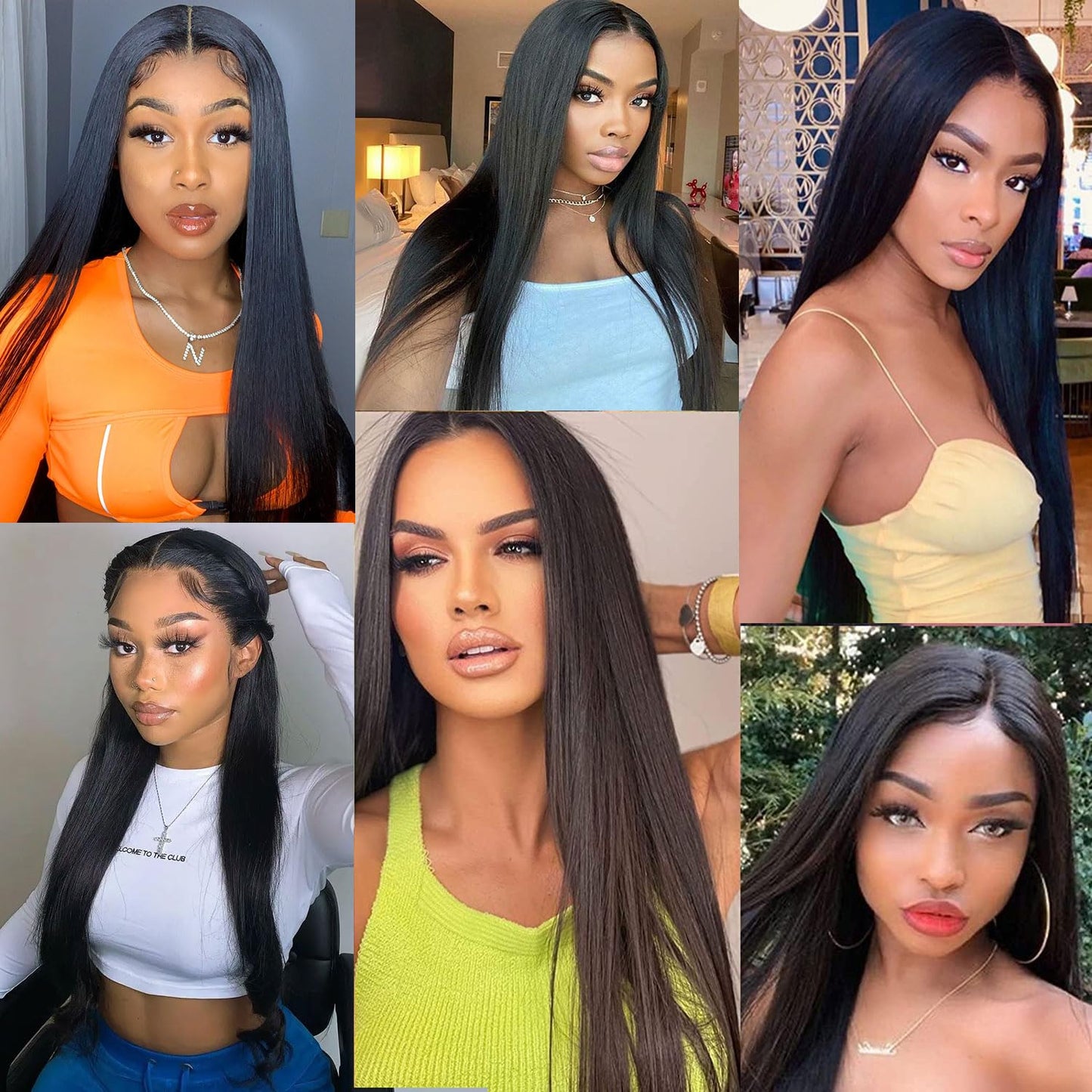 Silk Straight Synthetic Lace Front Wig Pre Plucked Wear And Go Glueless Wig HD Synthetic Lace Front Wigs for Women 180 Density 26 inch Black Natural Looking Hair Lace Wig