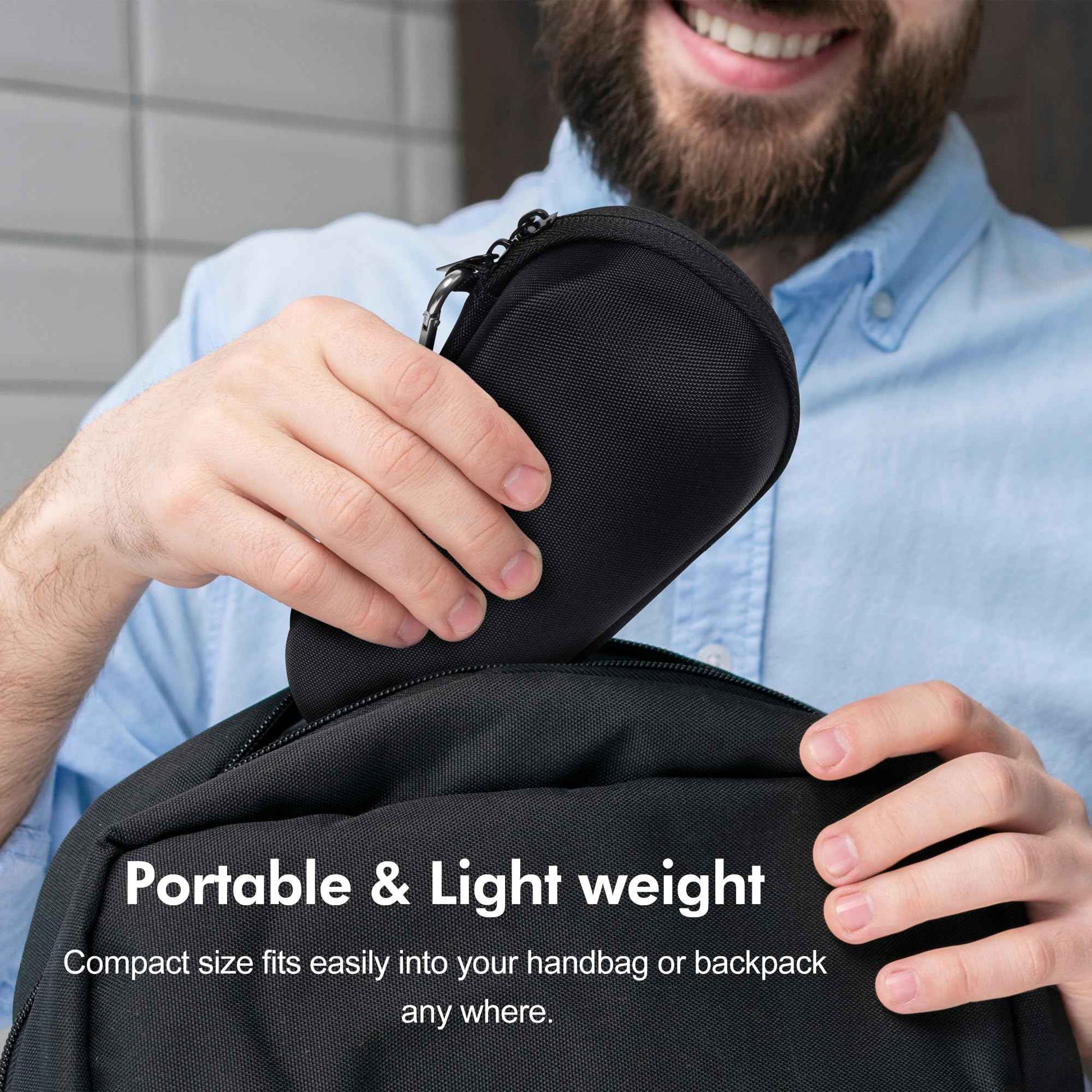 Nincha Electric Shaver Case for Braun Series 3, Series 5, Series 7, Series 9 Electric shavers - Hard shell EVA Travel Case - Powered Shaver Protective Bag (Black)