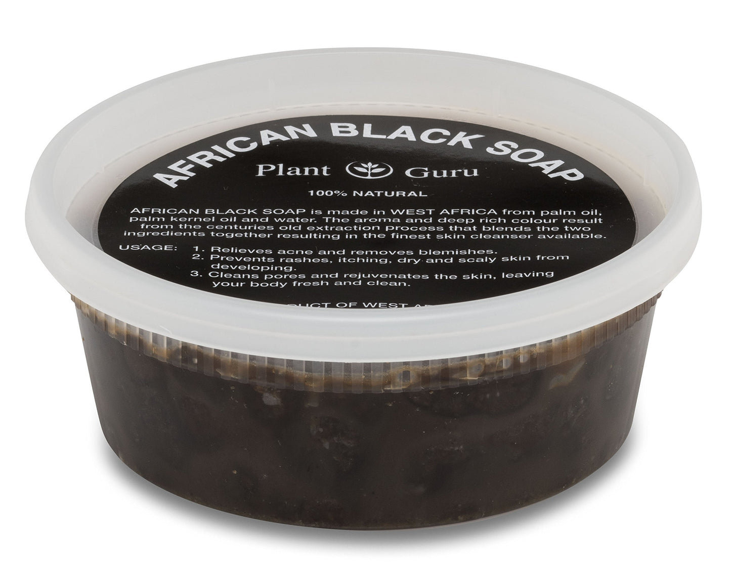 African Black Soap Paste 8 oz. 100% Raw Pure Natural From Ghana. Acne Treatment, Aids Against Eczema & Psoriasis, Dry Skin, Scars and Dark Spots. Great For Pimples, Blackhead, Face & Body Wash.