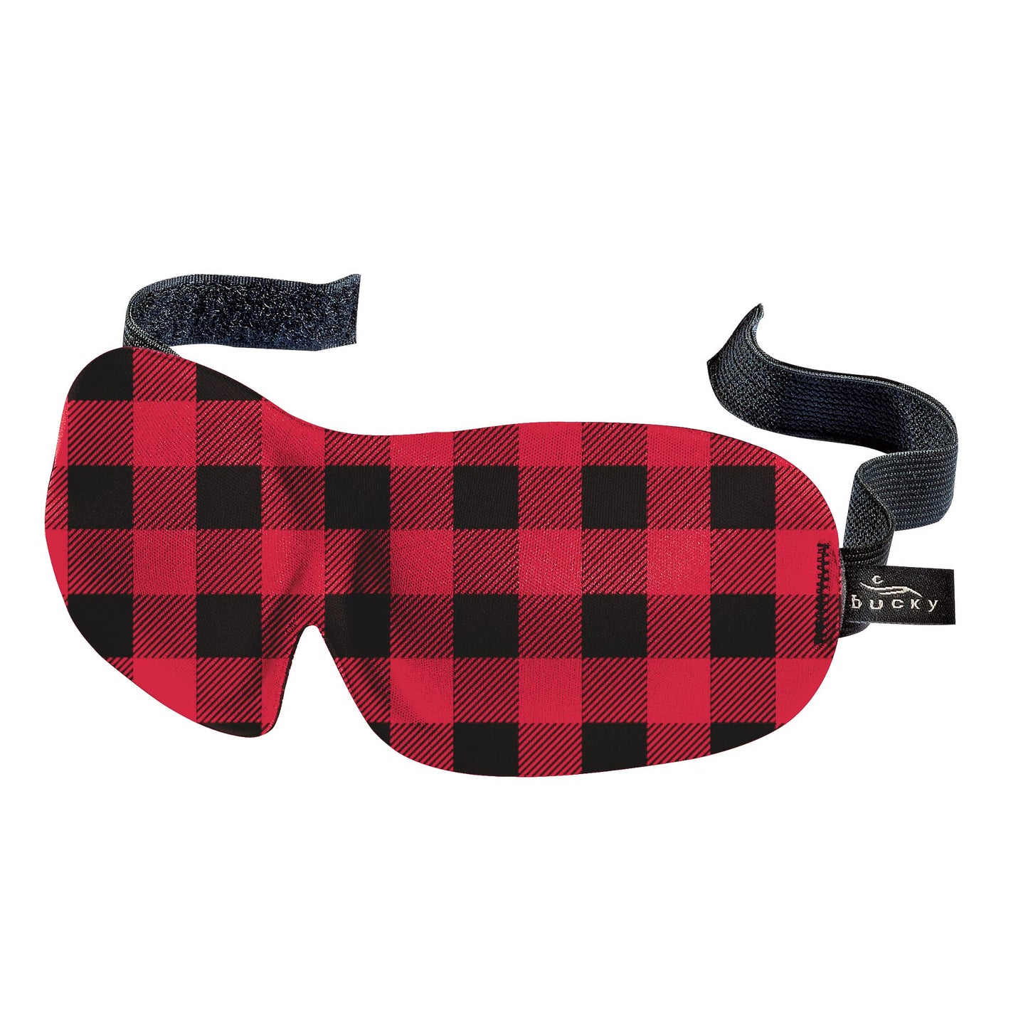 Bucky 40 Blinks No Pressure Printed Eye Mask for Travel & Sleep, Buffalo Check, One Size