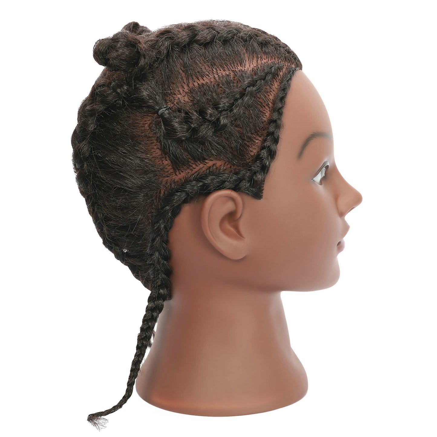 LOHXINHAIR Kinky Curly Real 100% Human Hair Mannequin Head Manikin Cosmetology Doll Training Head with Stand for Hairdresser Practice Braiding Styling Bleaching Dyeing Cutting Updos