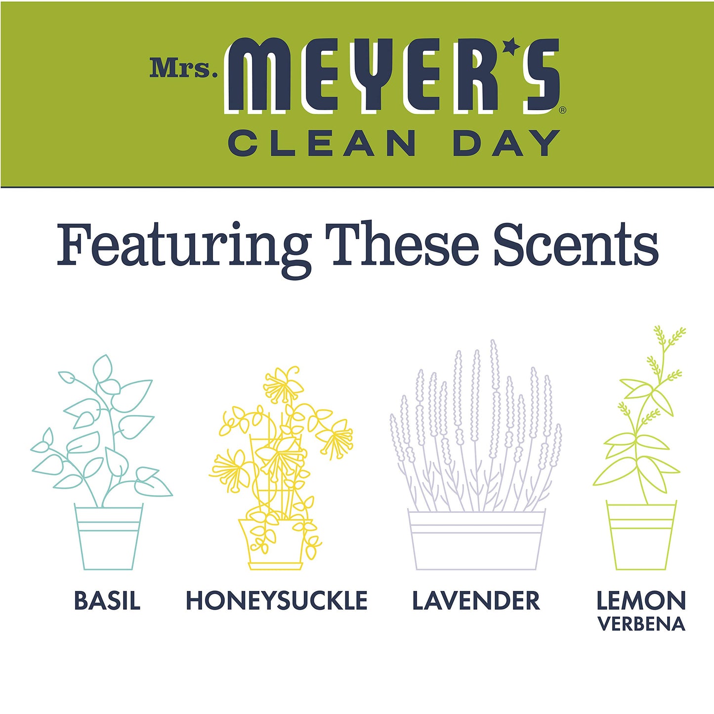 MRS. MEYER'S CLEAN DAY Foaming Hand Soap, Lemon Verbena 10 Fl Oz (Pack of 6)