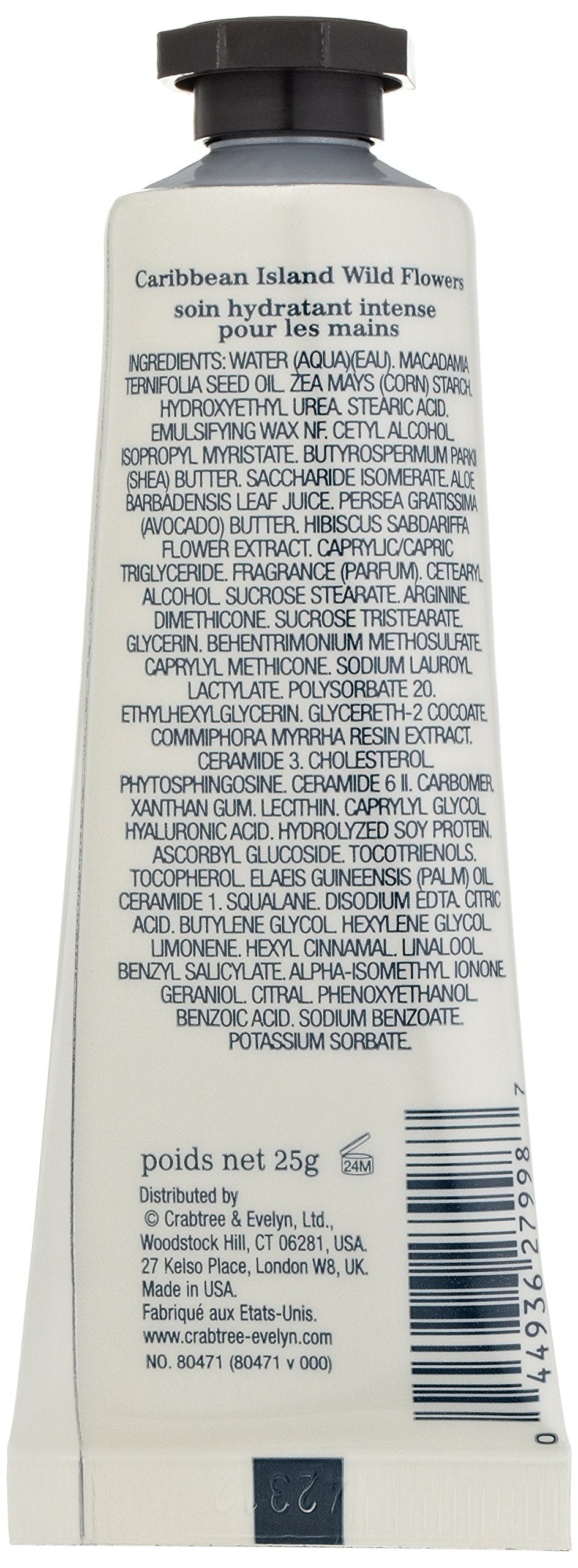 Crabtree & Evelyn Caribbean Island Wild Flowers Ultra-Moisturising Hand Cream Therapy, 0.90 oz