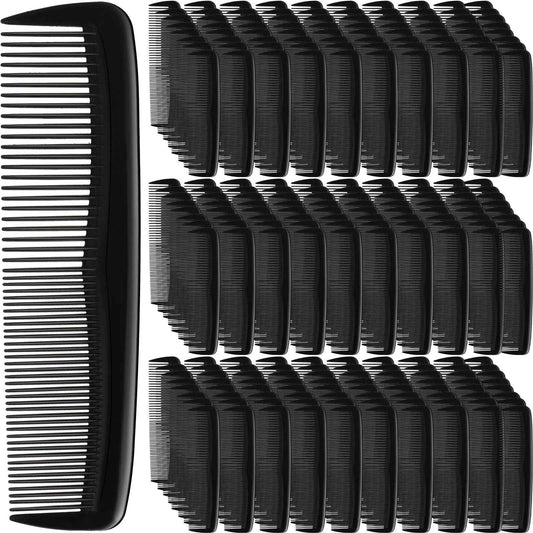 Zopeal 400 Pieces Hair Comb Bulk 5 Inch Mini Small Plastic Black Combs for Hair Cutting Pocket Styling for Women Men,Travel, Hotel, Homeless, Nursing Home, Charity