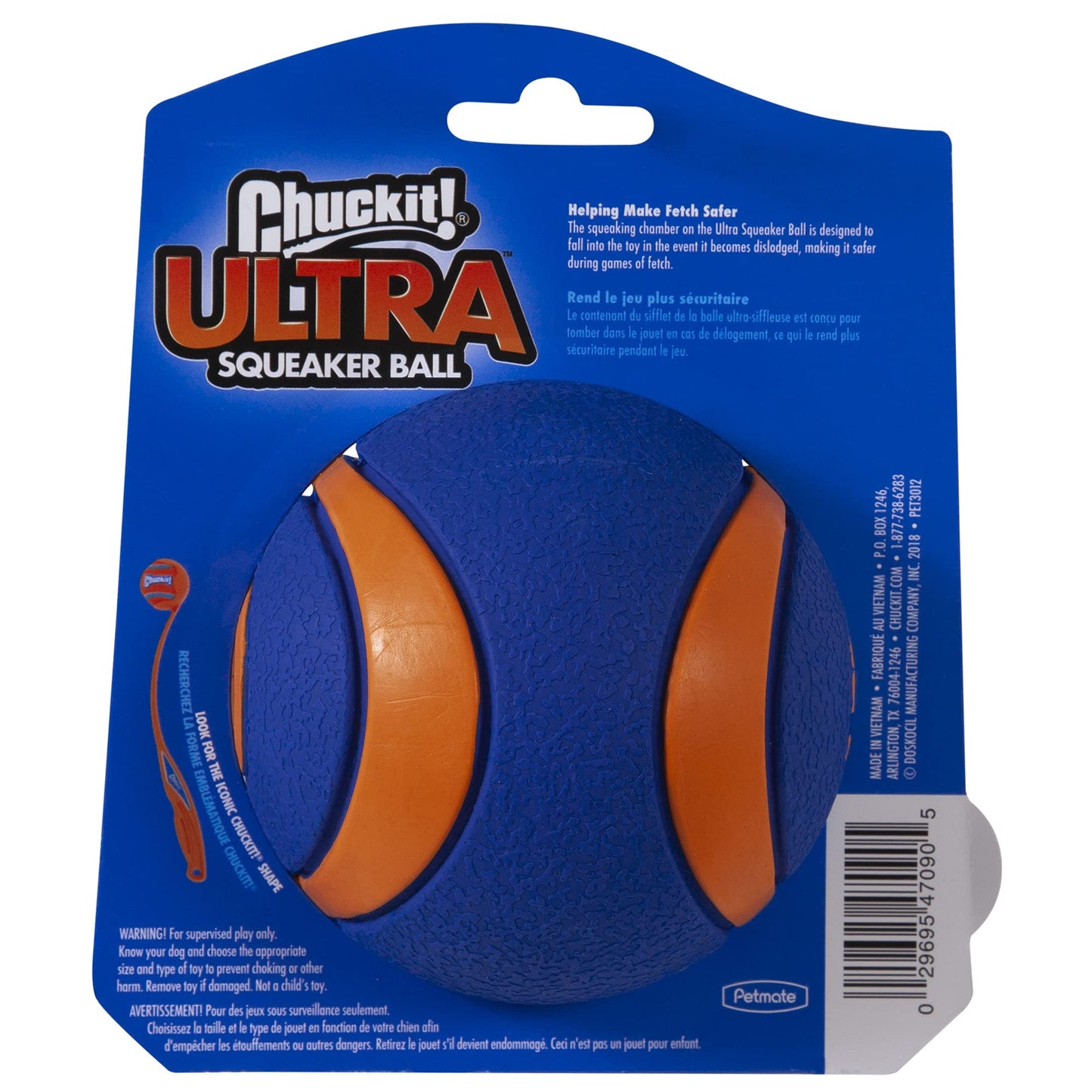 Chuckit! Ultra Squeaker Dog Ball, Fetch Toy, Extra Large - 3.5 inch, For 100lb and over, 1 Pack