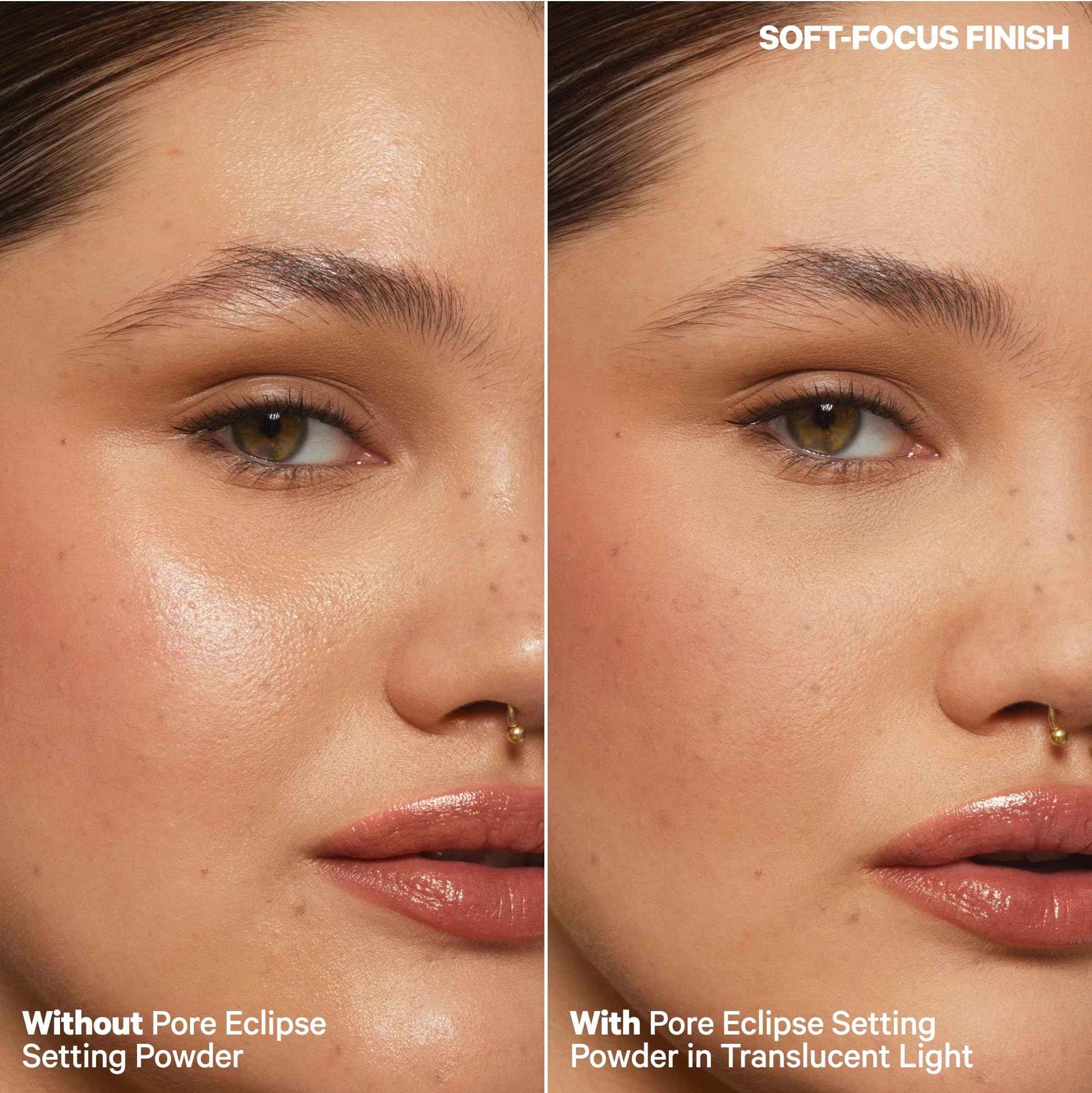 Milk Makeup Pore Eclipse Matte Translucent Setting Powder – Controls Shine, Blurs Pores + Sets Makeup Up to 16 Hours – Weightless, Talc-Free Formula with a Matte Finish – Translucent Light, 0.27oz